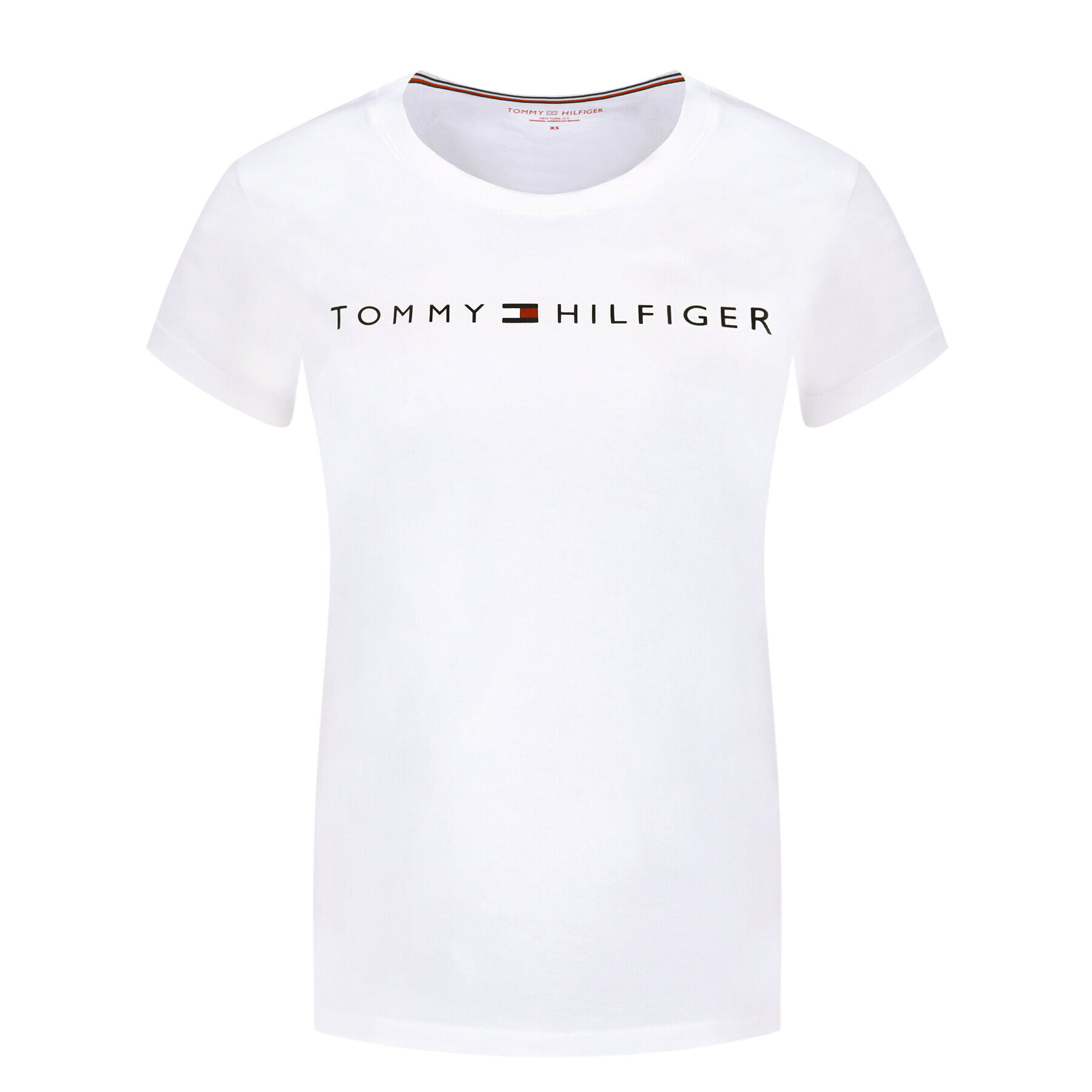 Tommy Hilfiger Tricou Logo UW0UW01618 Alb Regular Fit - Pled.ro