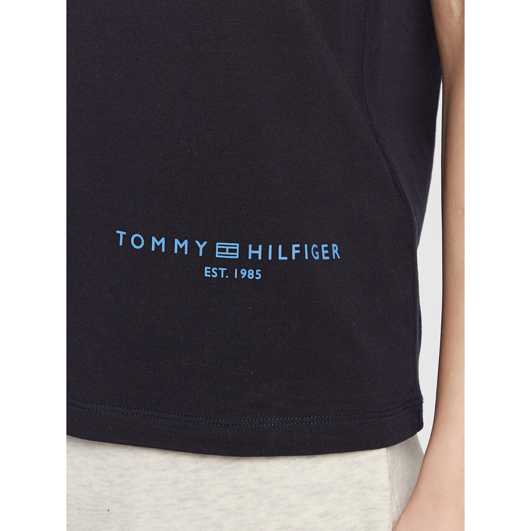 Tommy Hilfiger Tricou Logo WW0WW37556 Bleumarin Regular Fit - Pled.ro