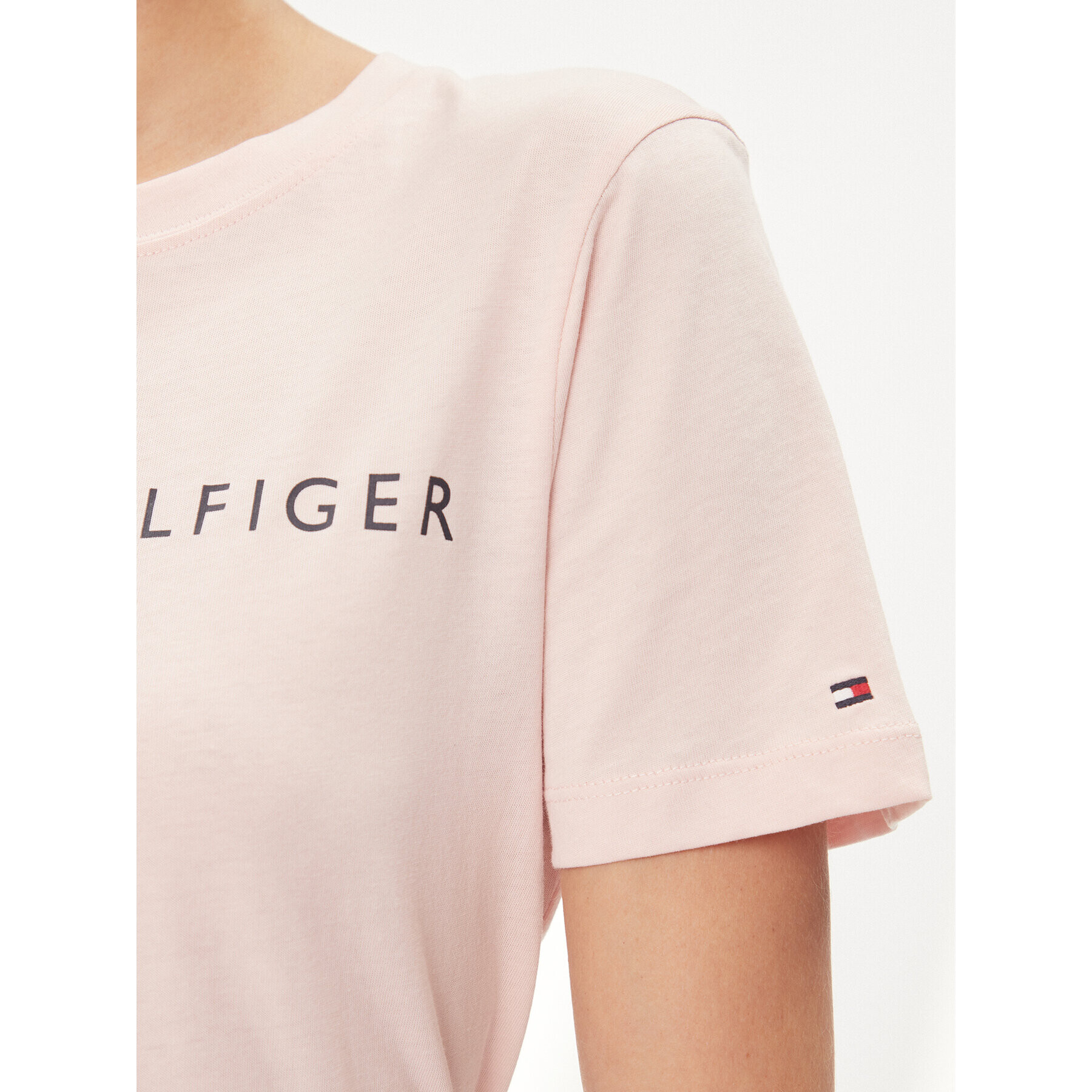 Tommy Hilfiger Tricou Logo WW0WW40276 Roz Regular Fit - Pled.ro