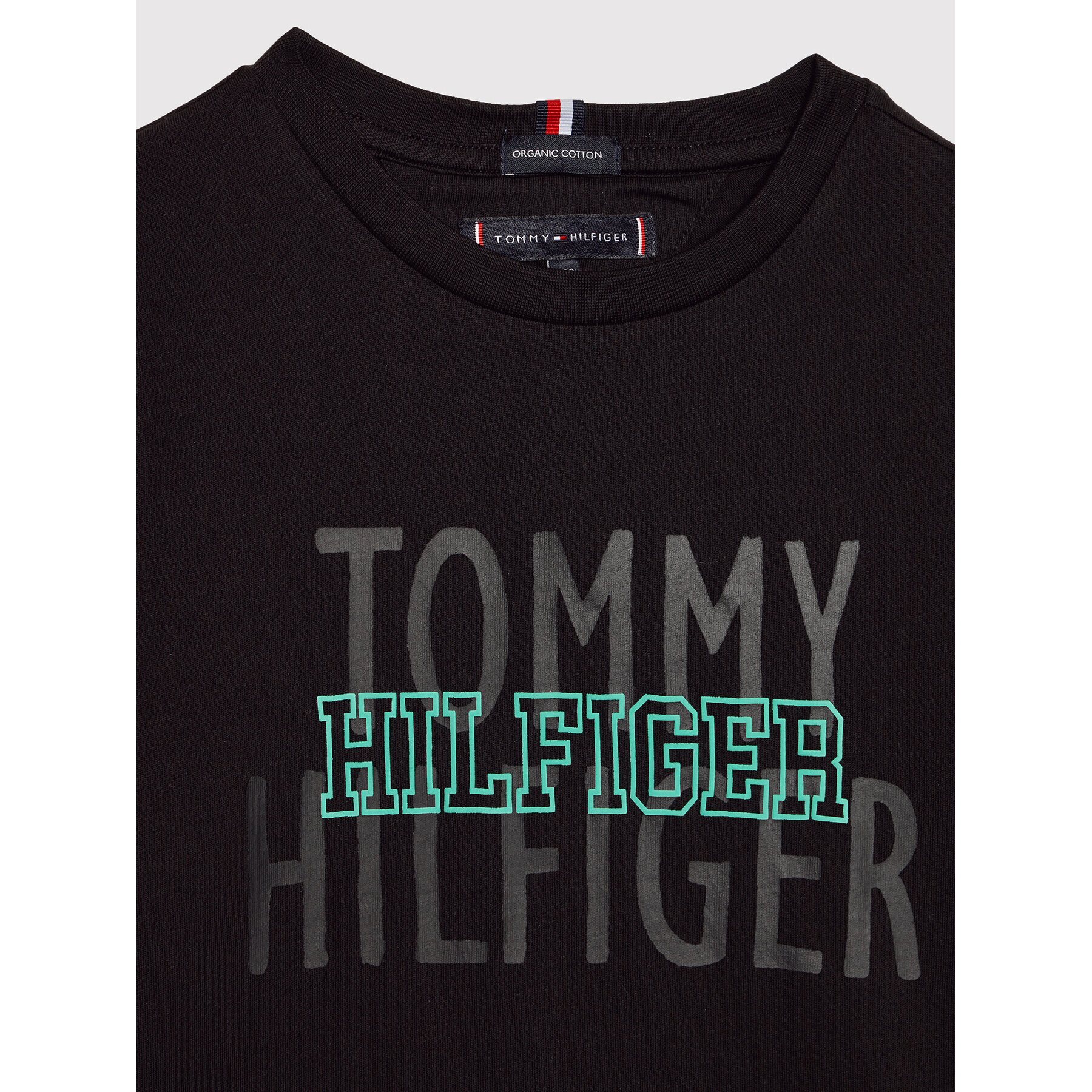 Tommy Hilfiger Tricou Over Print KB0KB07015 D Negru Regular Fit - Pled.ro