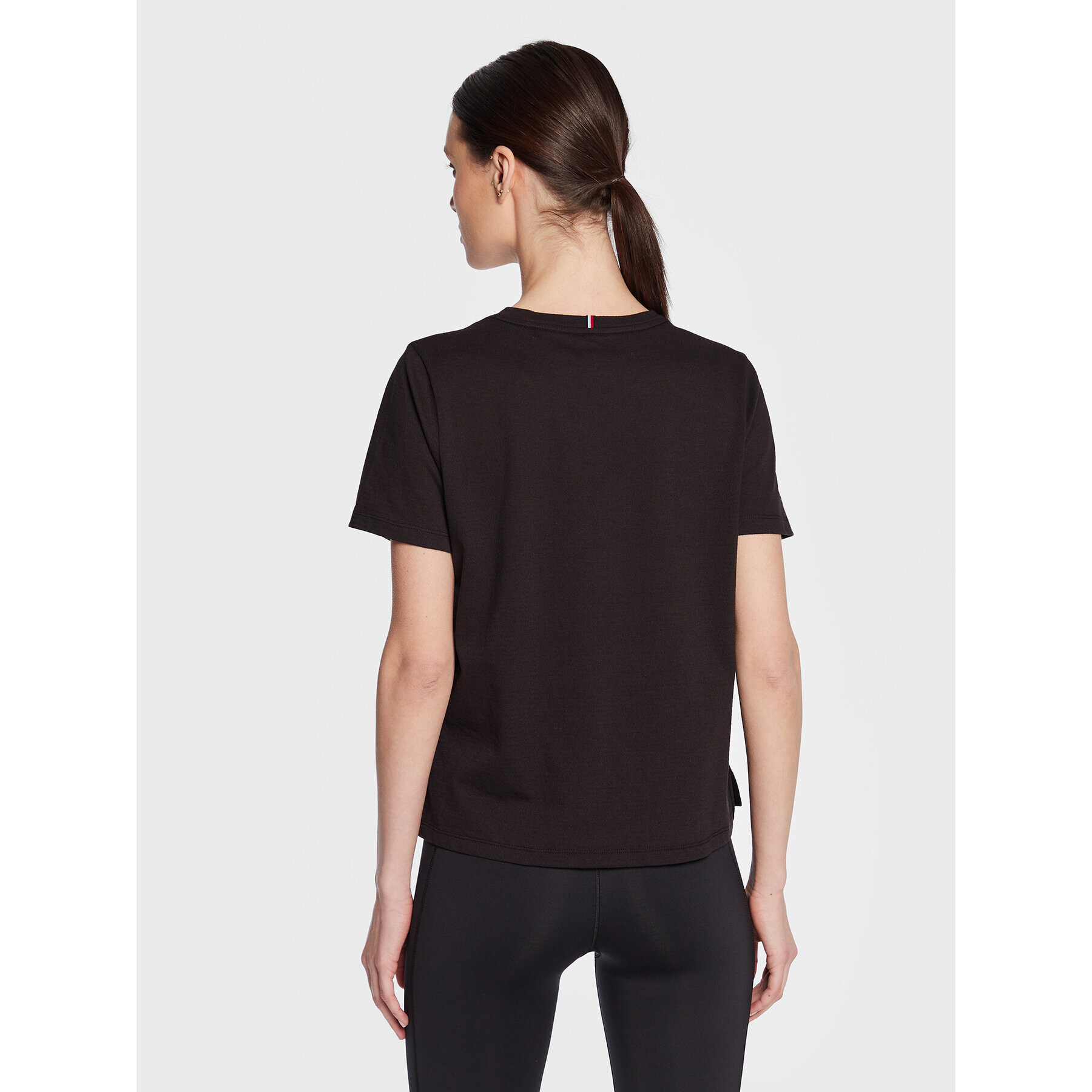 Tommy Hilfiger Tricou Performance S10S101481 Negru Regular Fit - Pled.ro