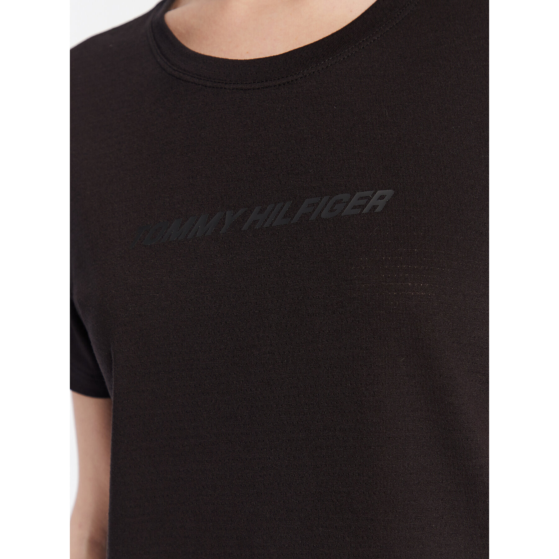 Tommy Hilfiger Tricou Performance S10S101481 Negru Regular Fit - Pled.ro