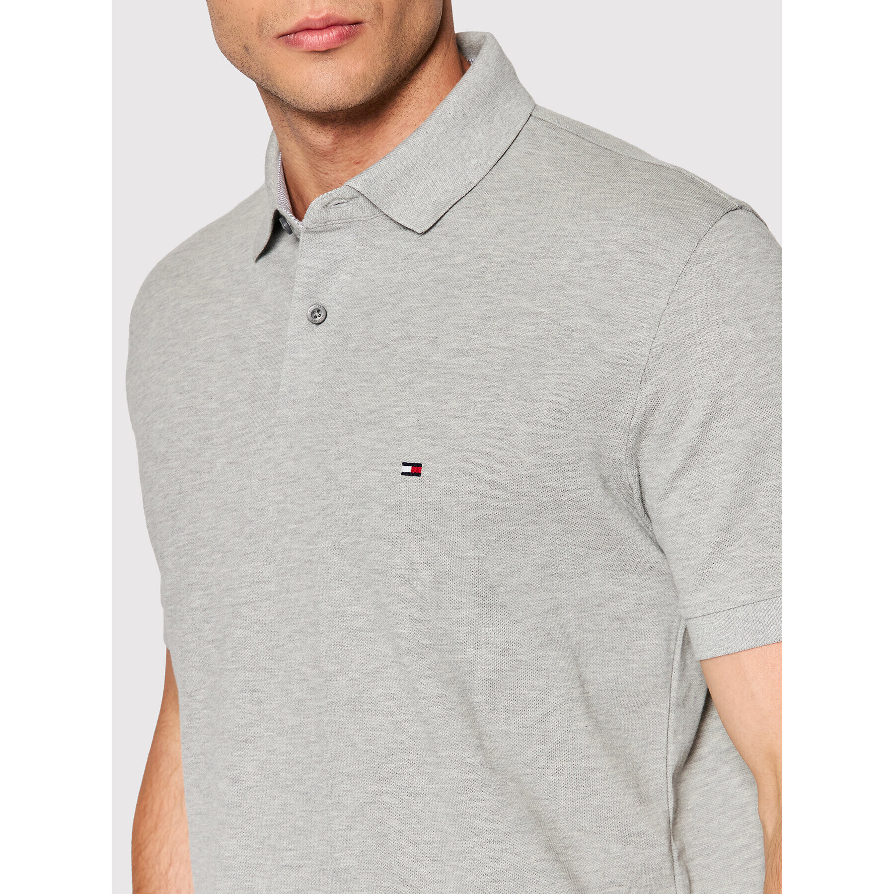 Tommy Hilfiger Tricou polo 1985 MW0MW17770 Gri Regular Fit - Pled.ro