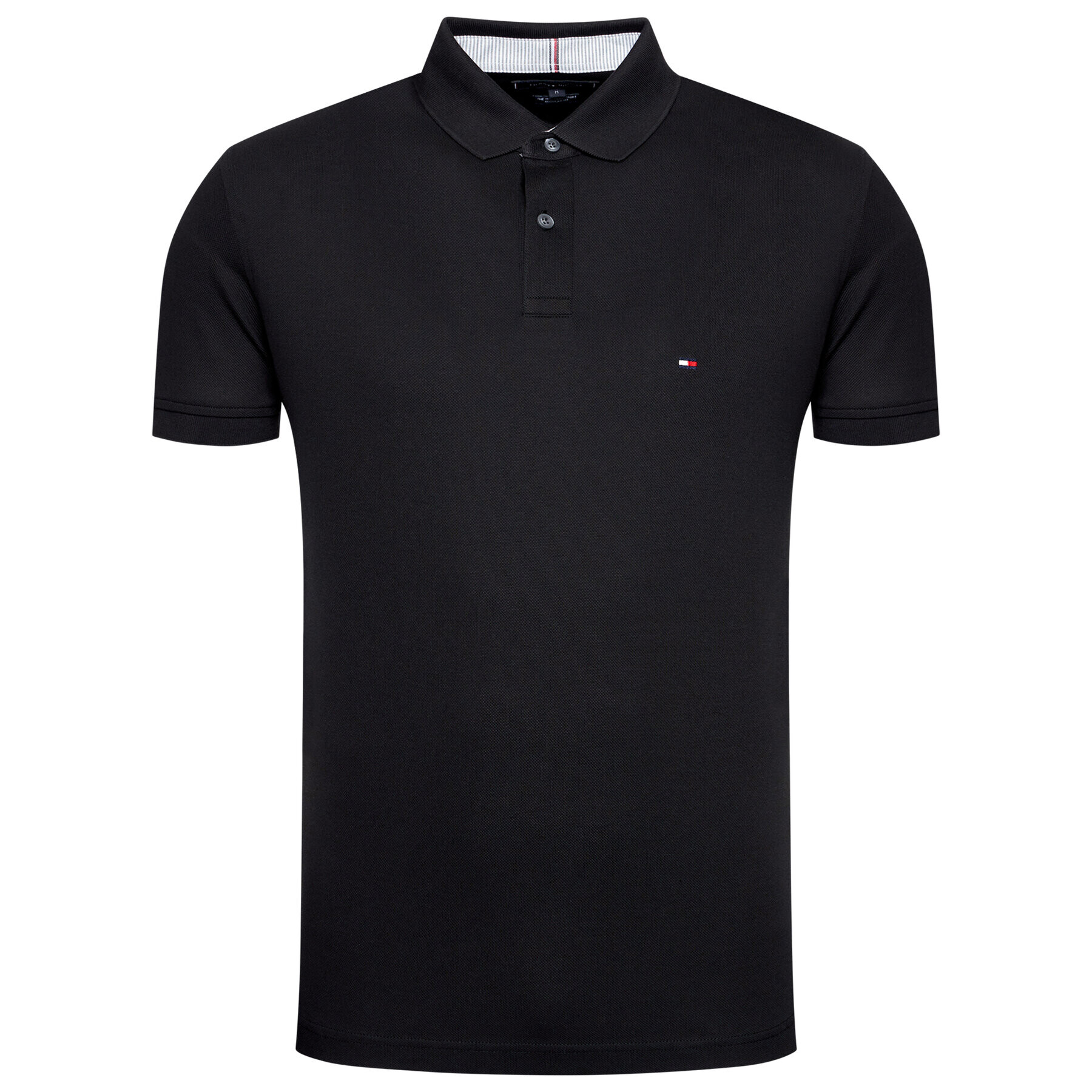 Tommy Hilfiger Tricou polo 1985 MW0MW17770 Negru Regular Fit - Pled.ro