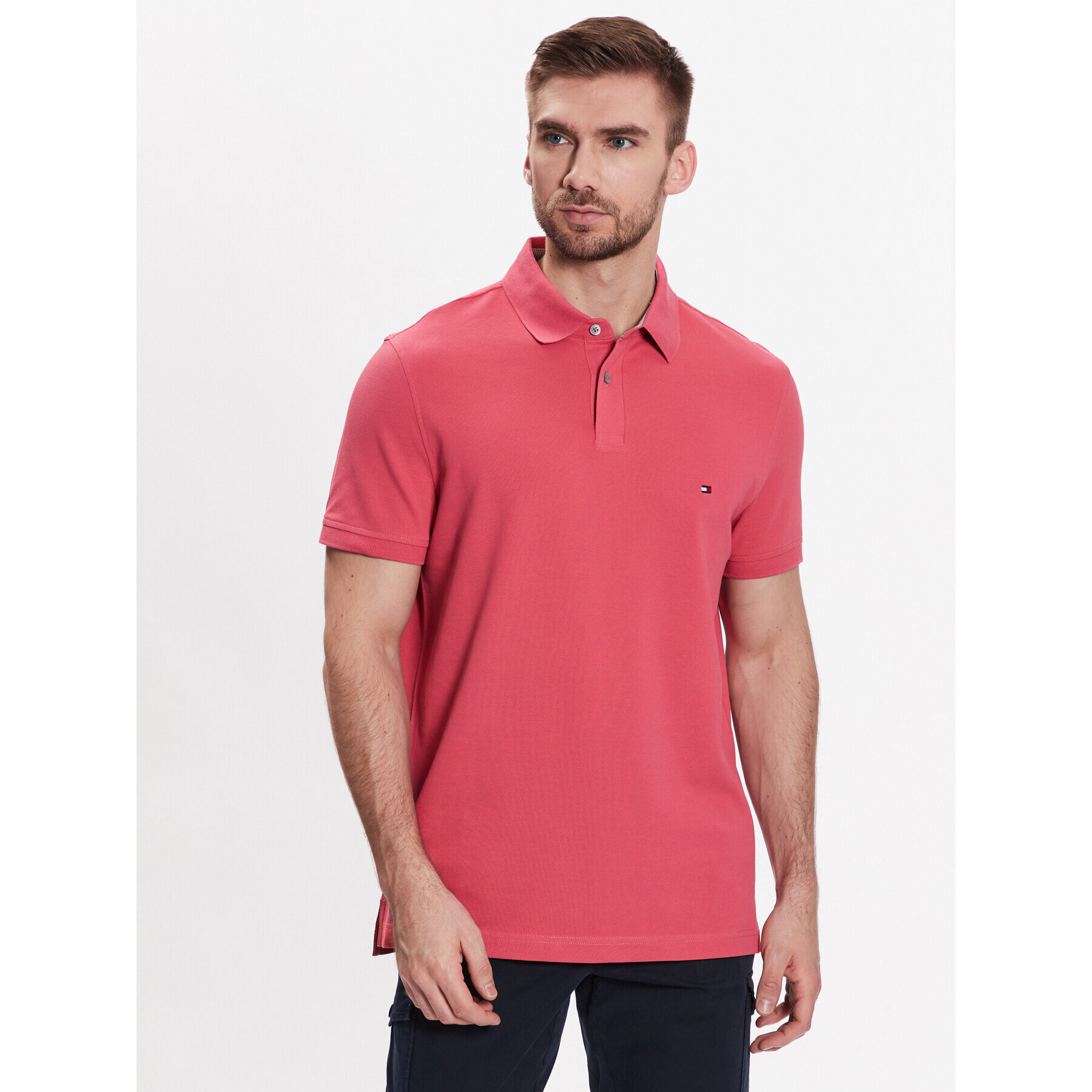 Tommy Hilfiger Tricou polo 1985 MW0MW17770 Roșu Regular Fit - Pled.ro