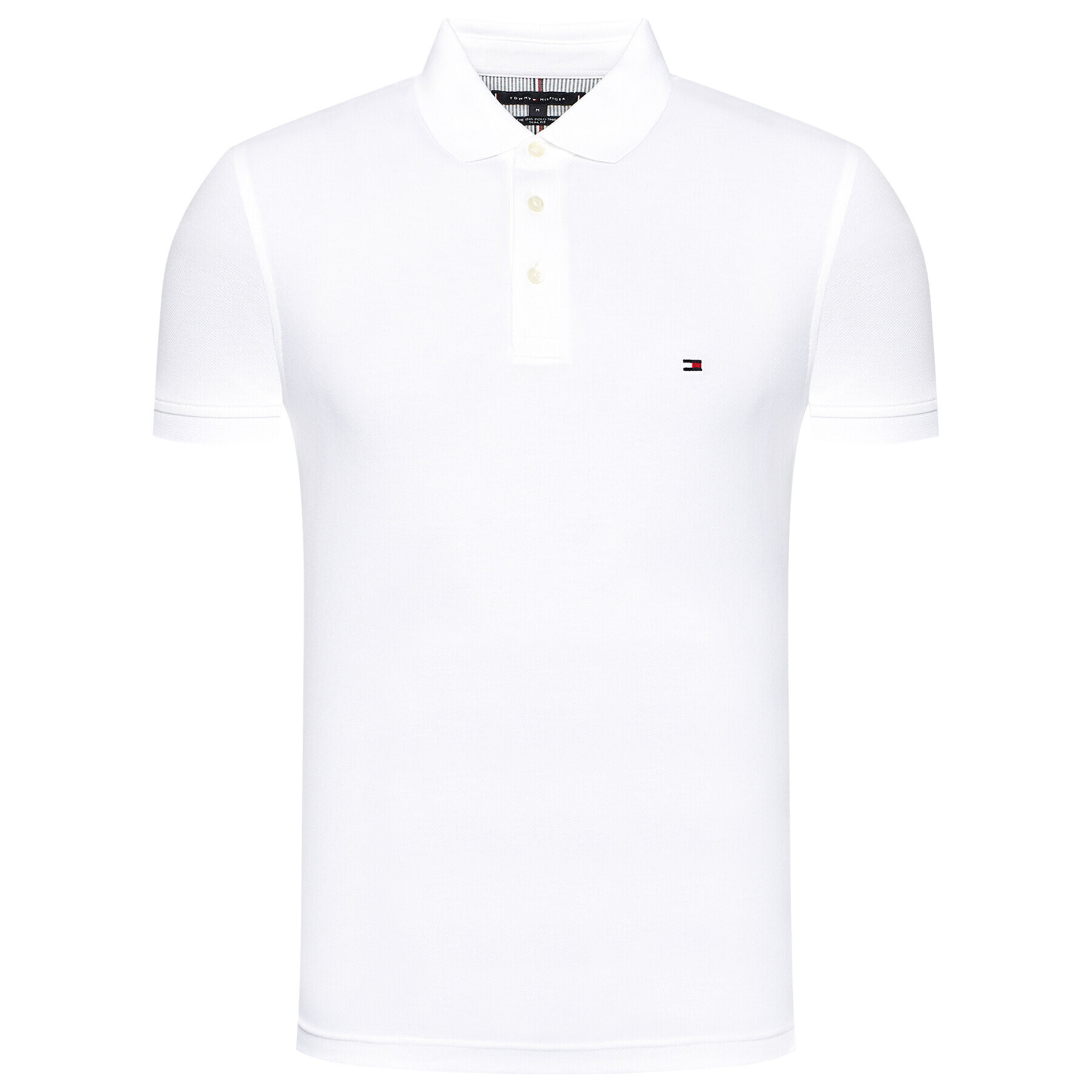 Tommy Hilfiger Tricou polo 1985 MW0MW17771 Alb Slim Fit - Pled.ro