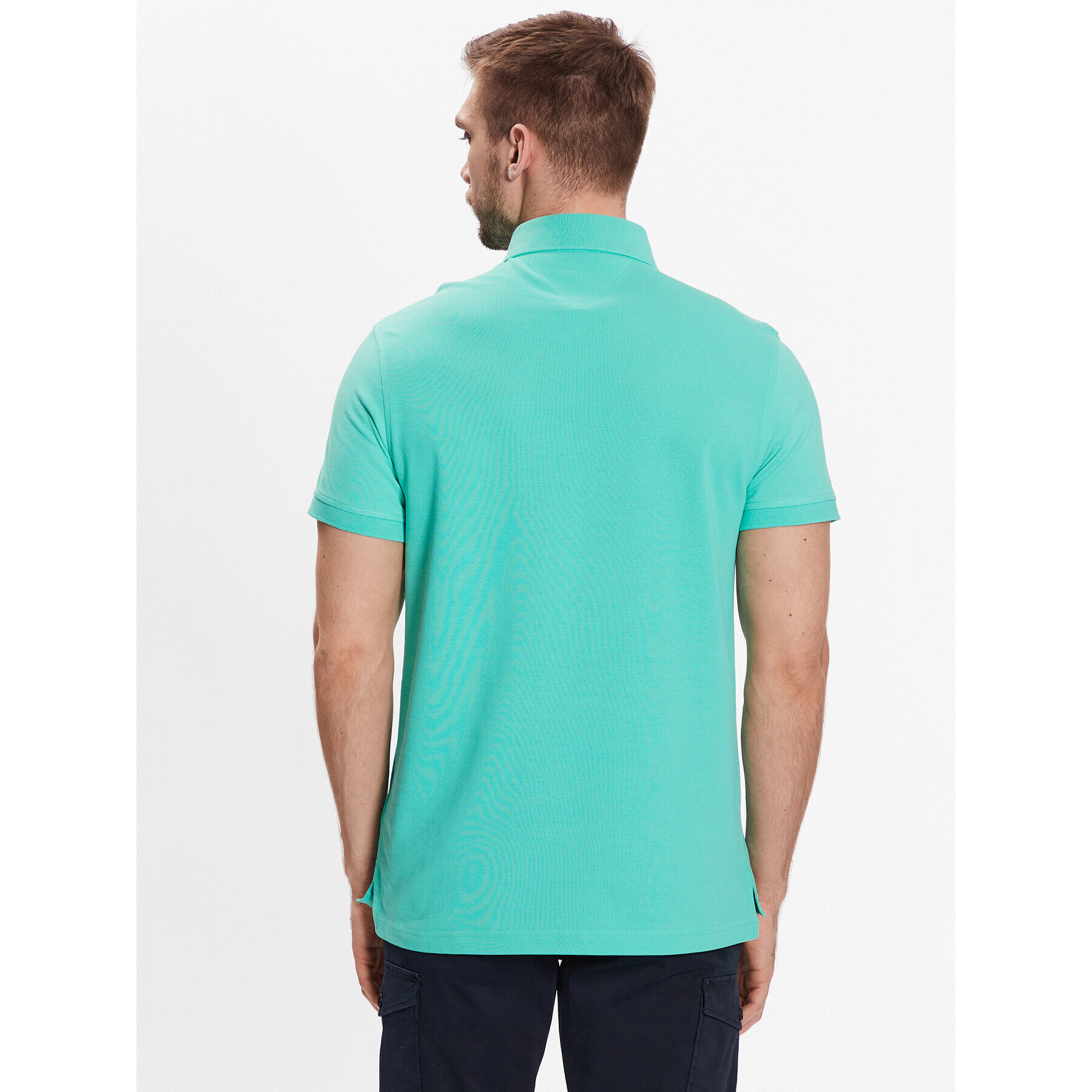 Tommy Hilfiger Tricou polo 1985 MW0MW17771 Verde Slim Fit - Pled.ro