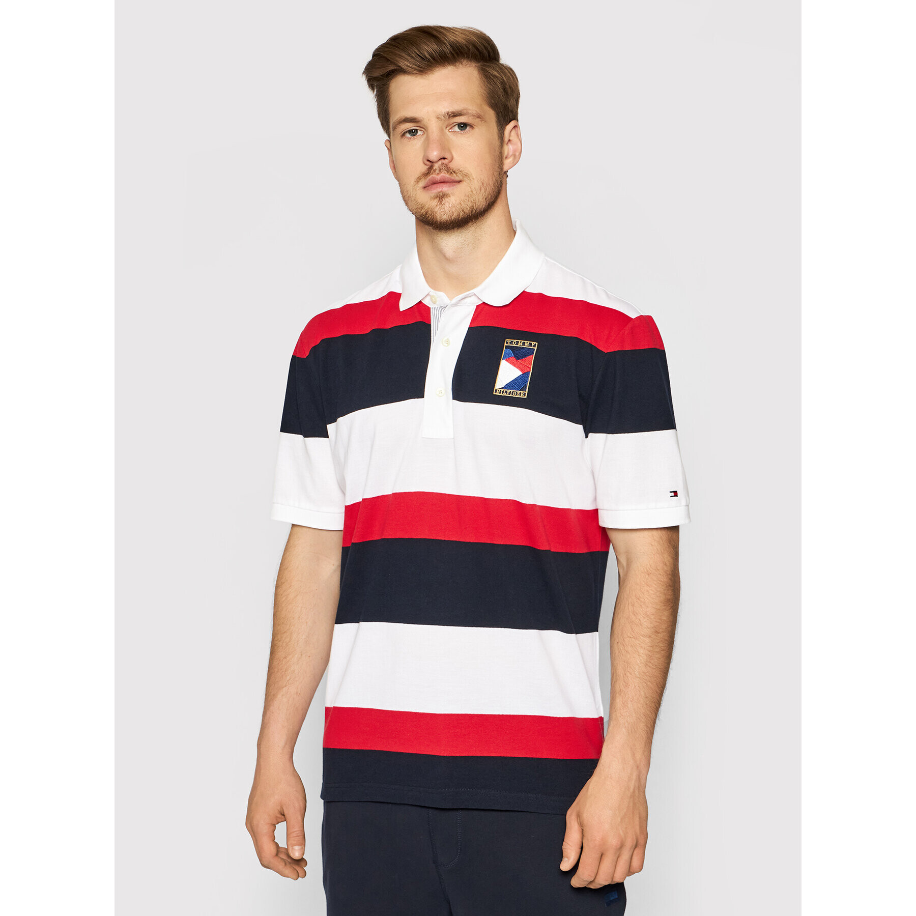 Tommy Hilfiger Tricou polo 1985 MW0MW17809 Colorat Casual Fit - Pled.ro