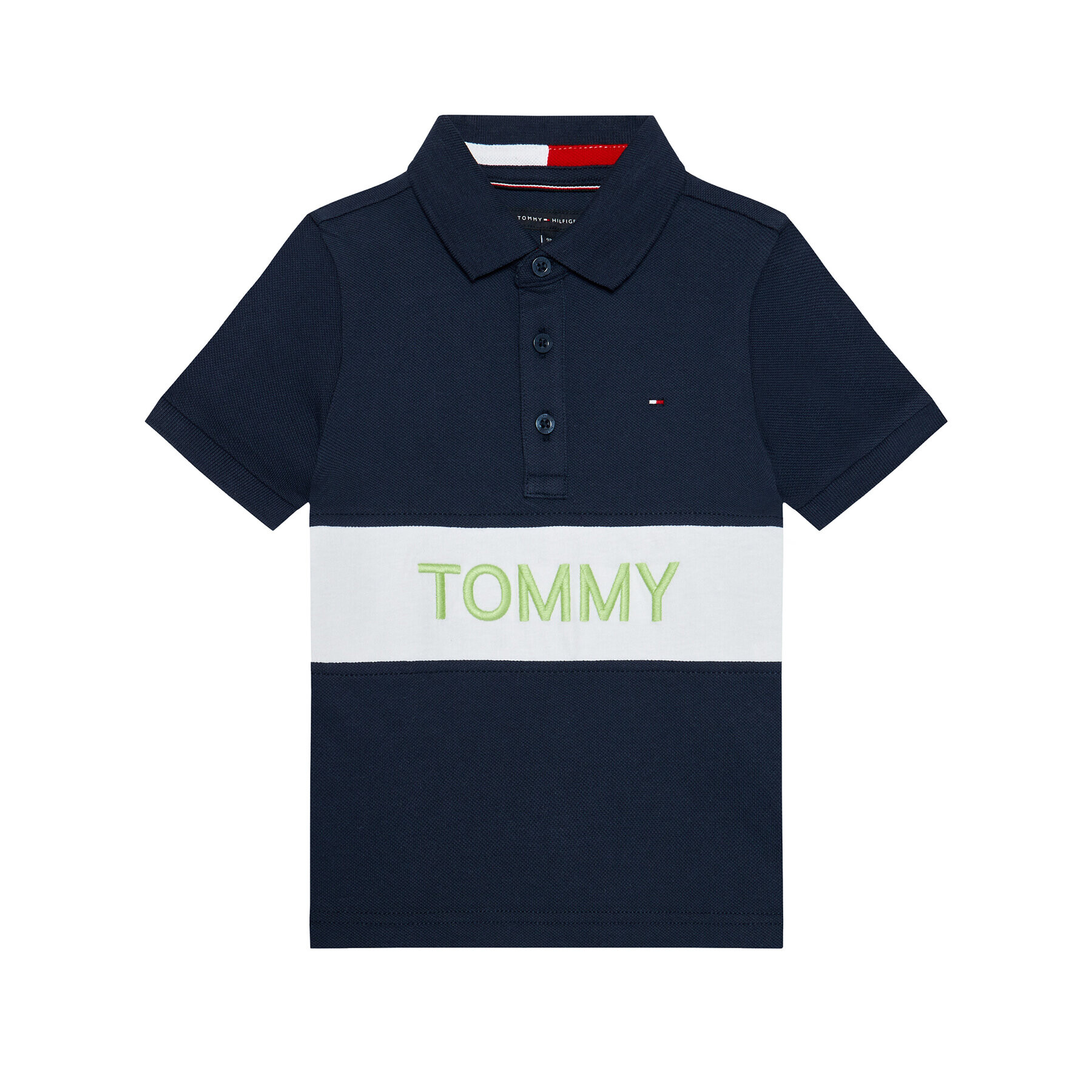 Tommy Hilfiger Tricou polo Blocking KB0KB06539 M Bleumarin Regular Fit - Pled.ro