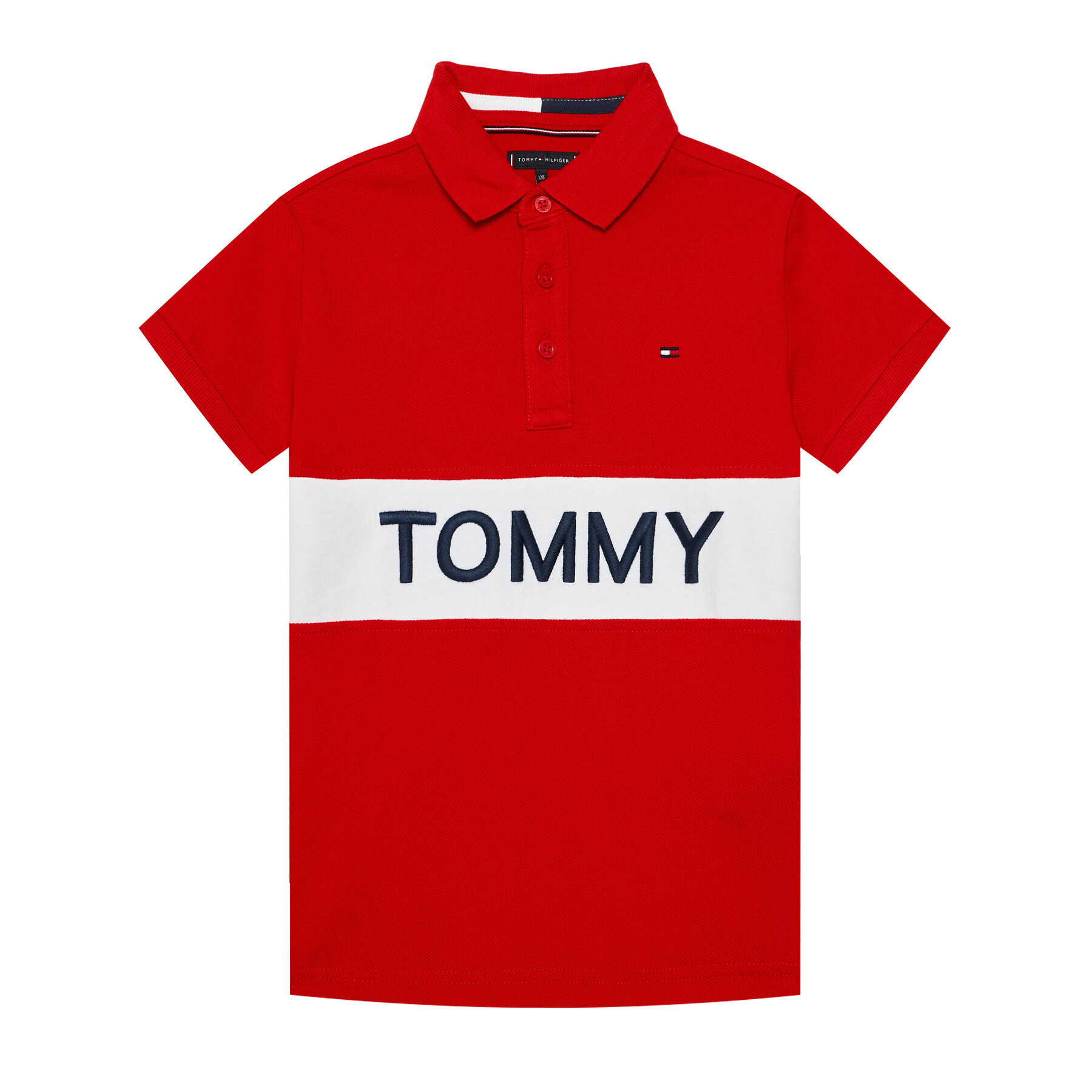 Tommy Hilfiger Tricou polo Blocking KB0KB06539 M Roșu Regular Fit - Pled.ro