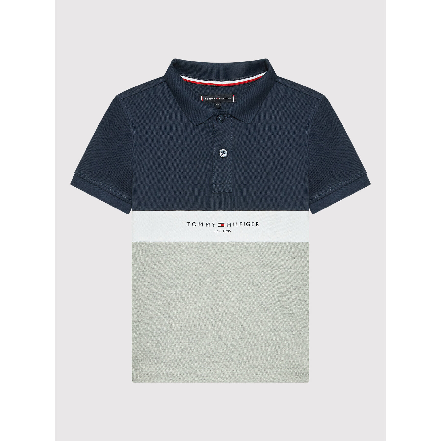 Tommy Hilfiger Tricou polo Colorblock KB0KB07371 M Colorat Regular Fit - Pled.ro