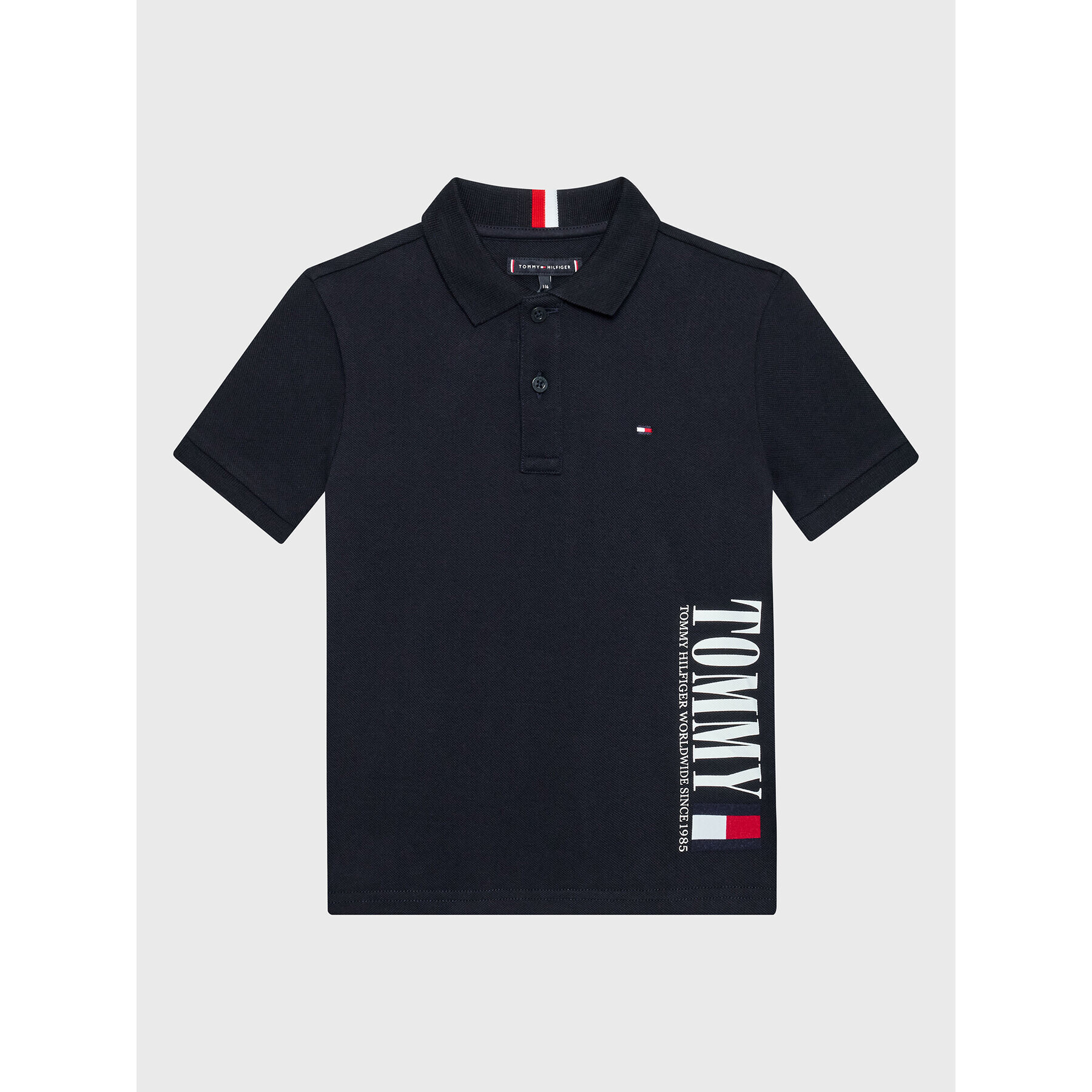 Tommy Hilfiger Tricou polo Graphic KB0KB07730 D Bleumarin Regular Fit - Pled.ro