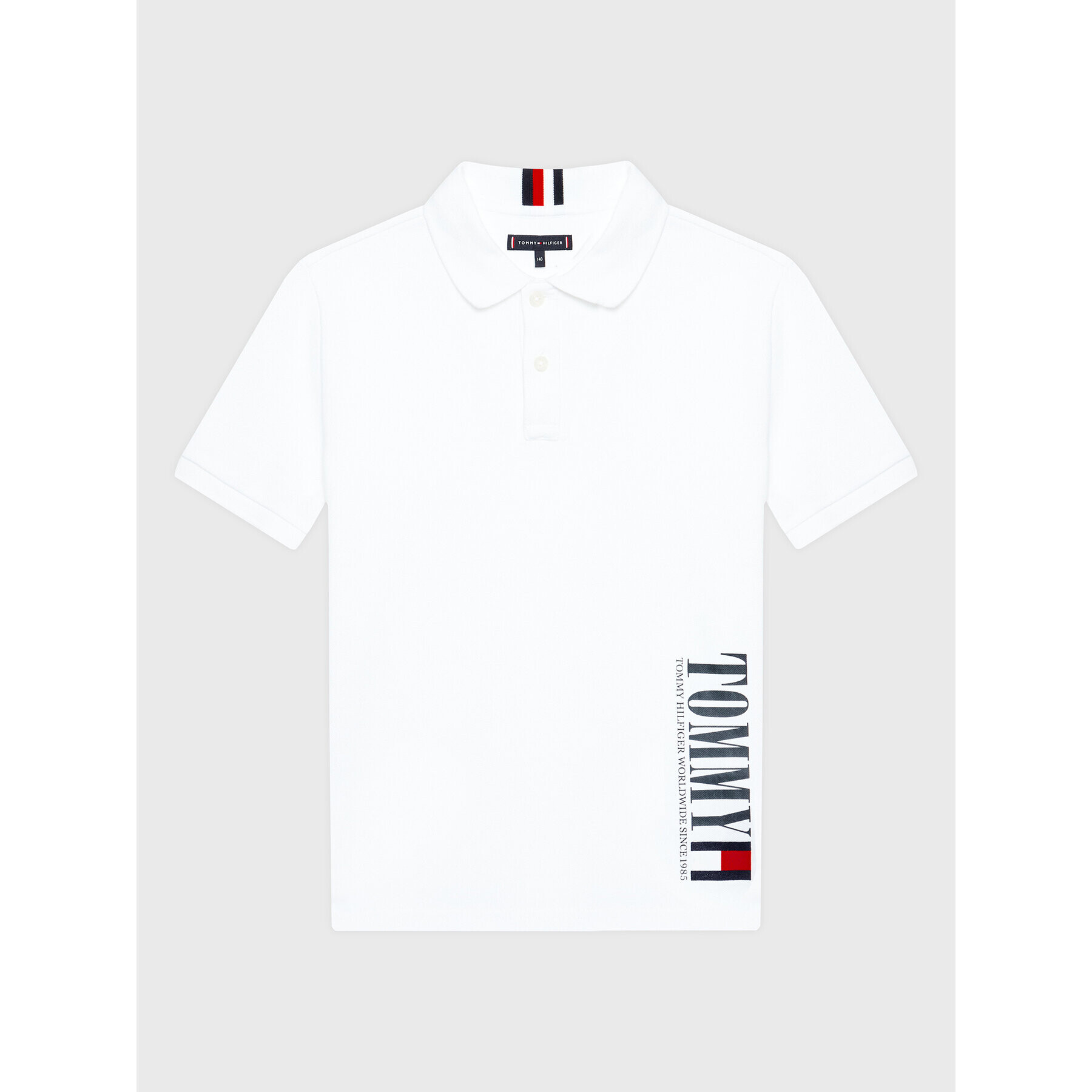 Tommy Hilfiger Tricou polo Graphic KB0KB07730 M Alb Regular Fit - Pled.ro