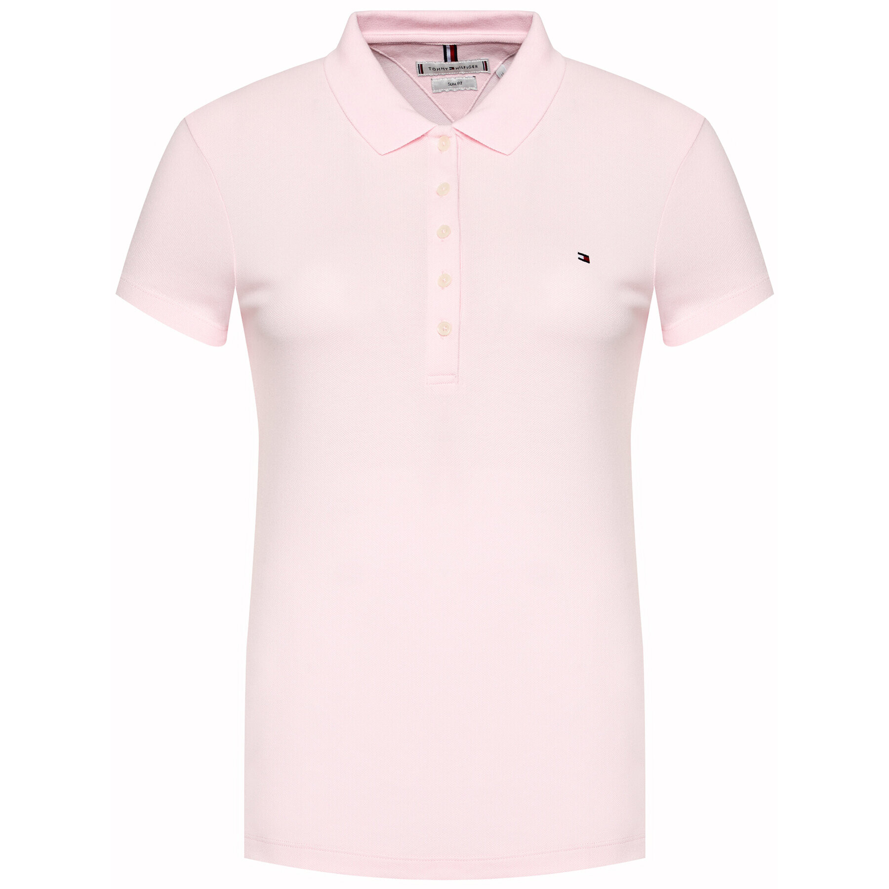 Tommy Hilfiger Tricou polo Heritage 1M57636661 Roz Slim Fit - Pled.ro