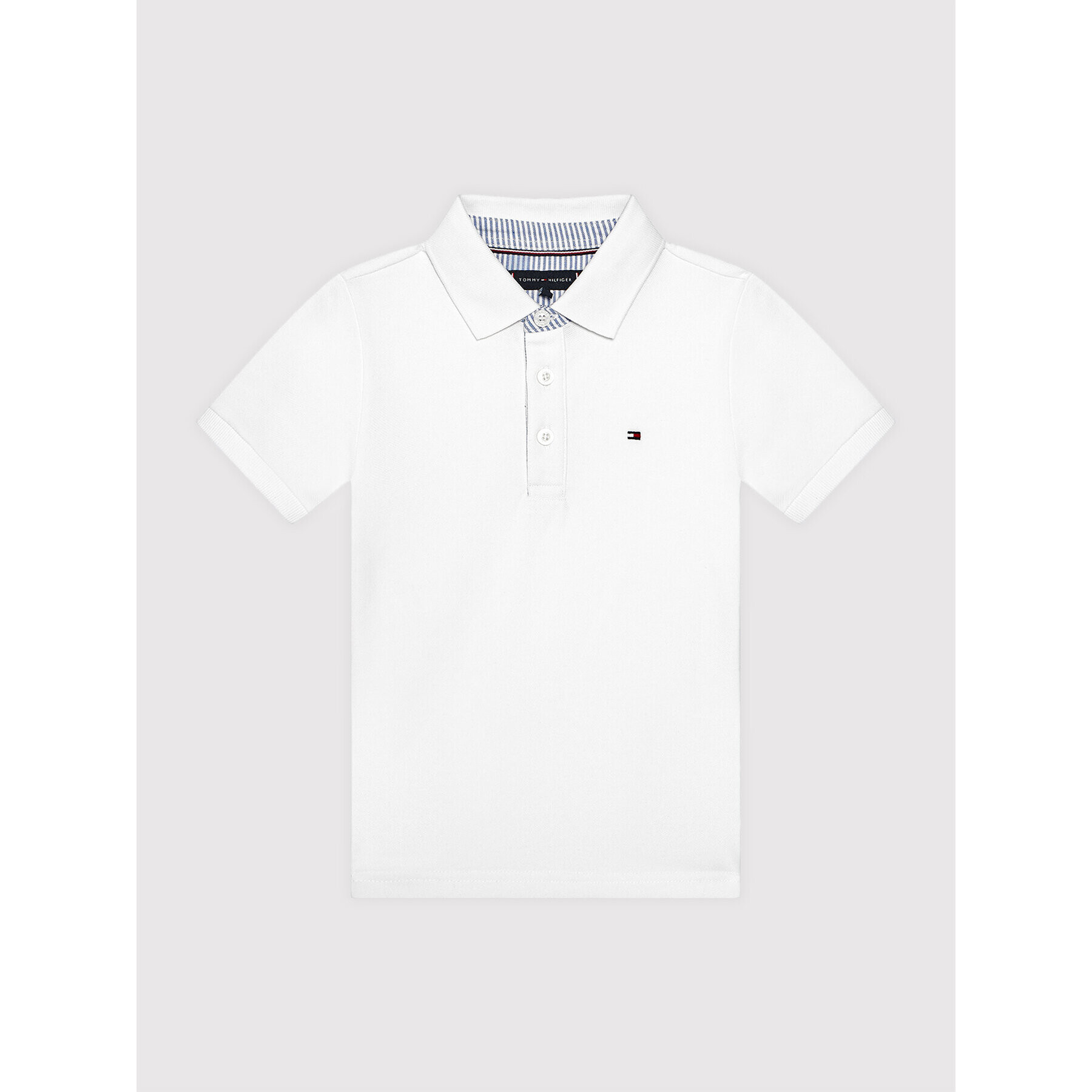 Tommy Hilfiger Tricou polo Ithaca KB0KB06547 M Alb Regular Fit - Pled.ro