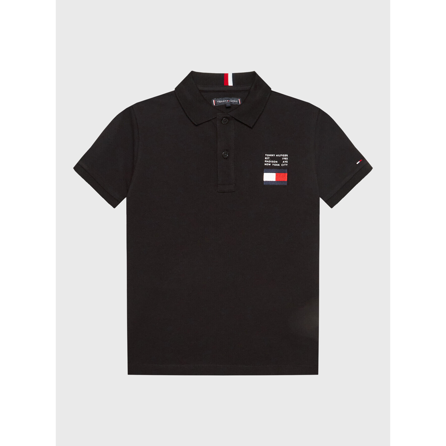 Tommy Hilfiger Tricou polo KB0KB07949 D Negru Regular Fit - Pled.ro