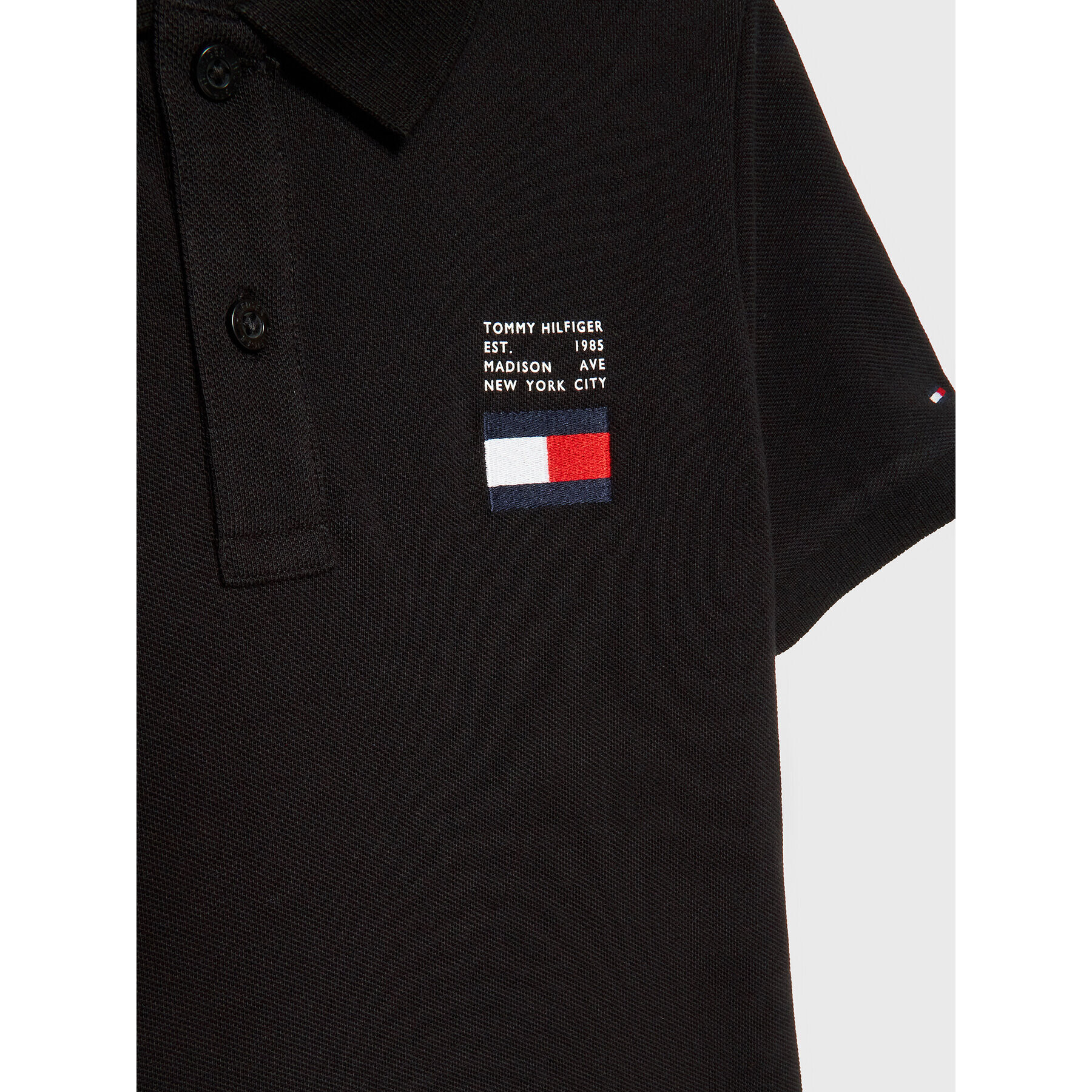 Tommy Hilfiger Tricou polo KB0KB07949 D Negru Regular Fit - Pled.ro