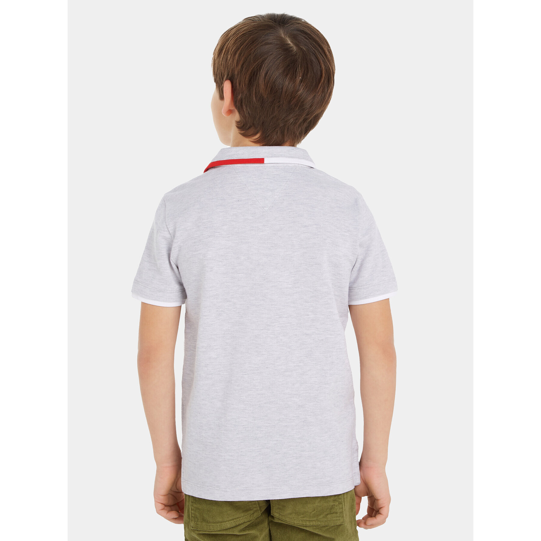 Tommy Hilfiger Tricou polo KB0KB08534 Gri Regular Fit - Pled.ro