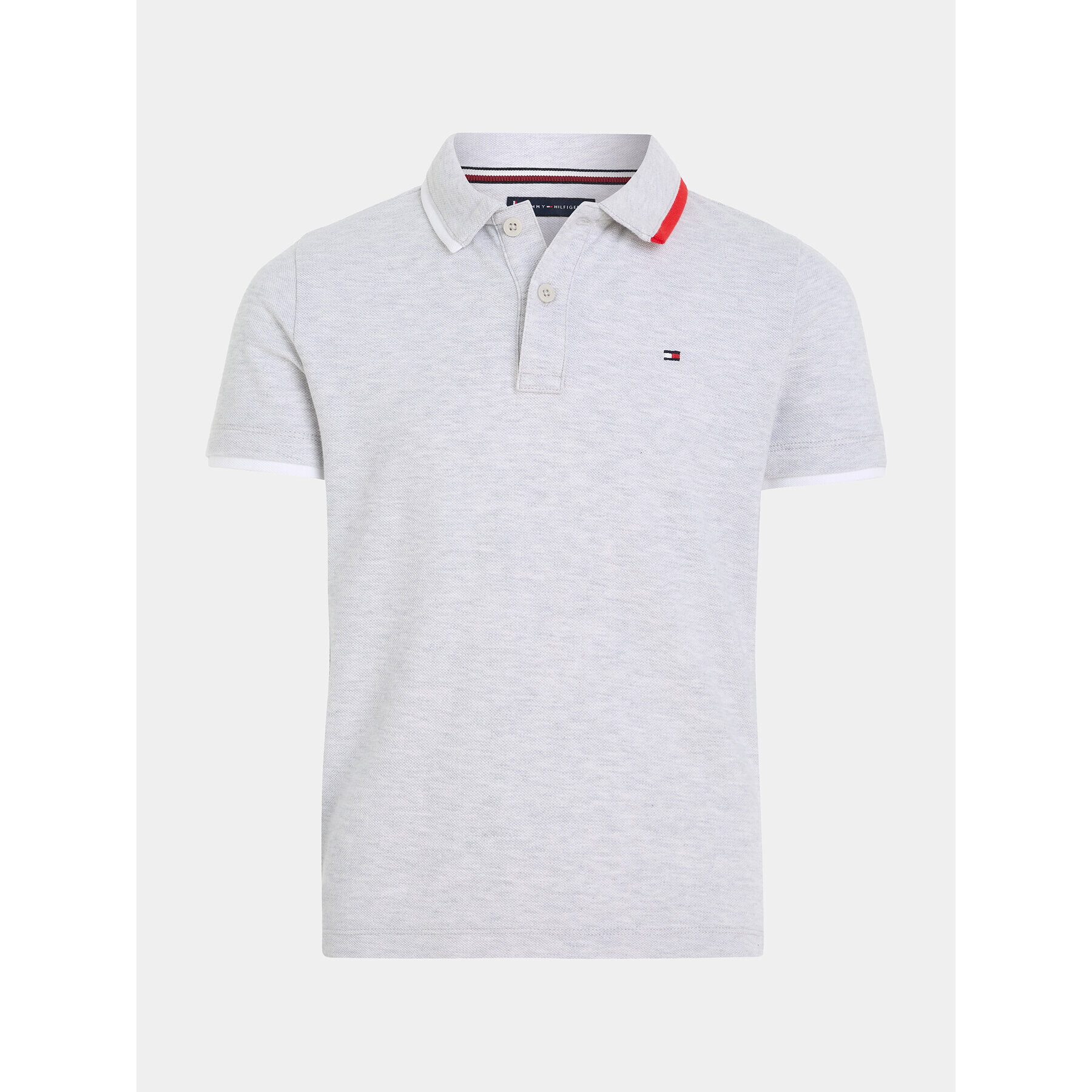 Tommy Hilfiger Tricou polo KB0KB08534 Gri Regular Fit - Pled.ro