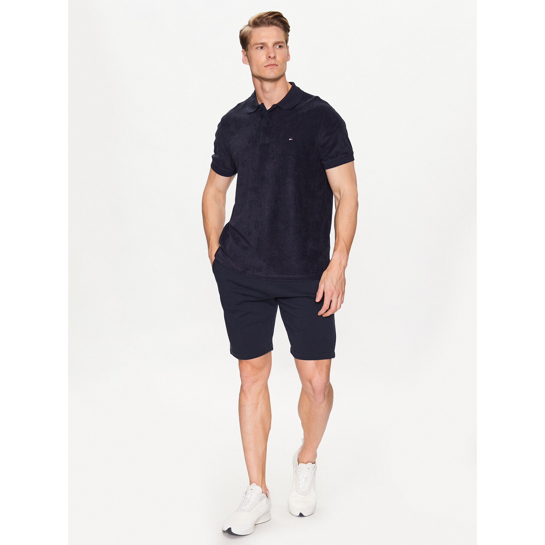 Tommy Hilfiger Tricou polo Micro Towelling MW0MW30770 Bleumarin Regular Fit - Pled.ro