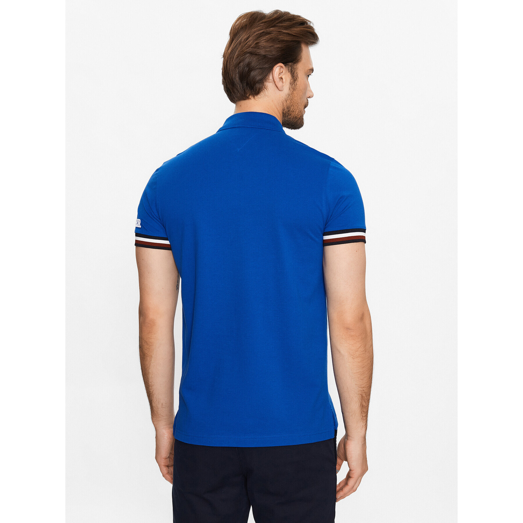 Tommy Hilfiger Tricou polo Monotype MW0MW31549 Bleumarin Slim Fit - Pled.ro