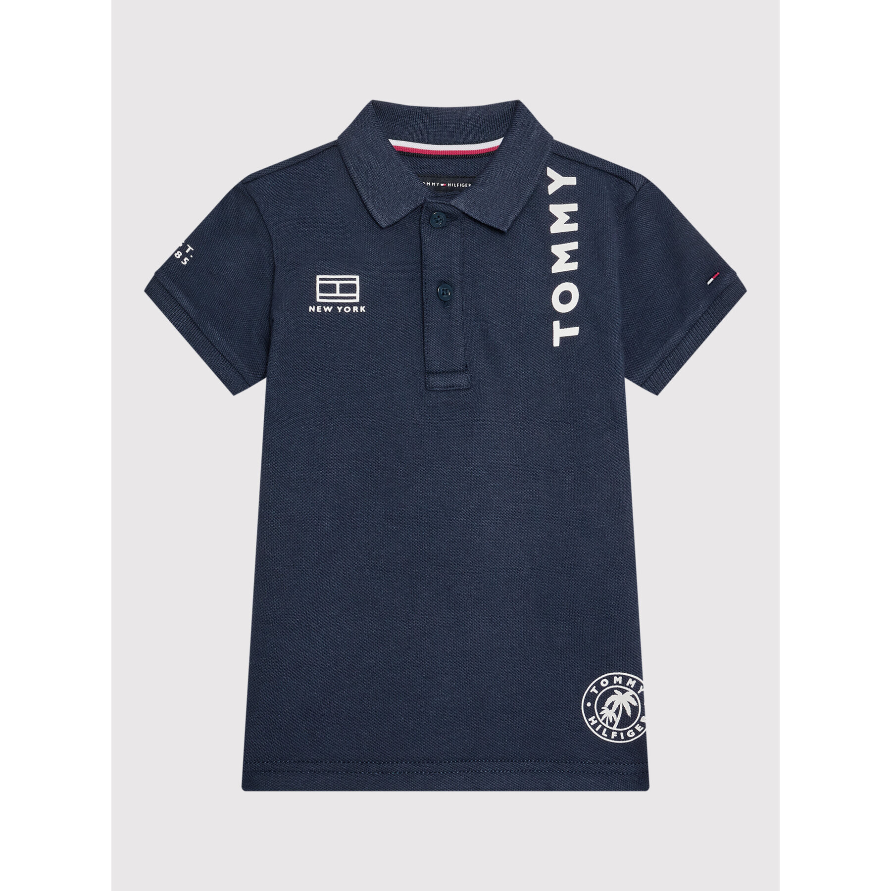 Tommy Hilfiger Tricou polo Multi Placement KB0KB07373 D Bleumarin Regular Fit - Pled.ro