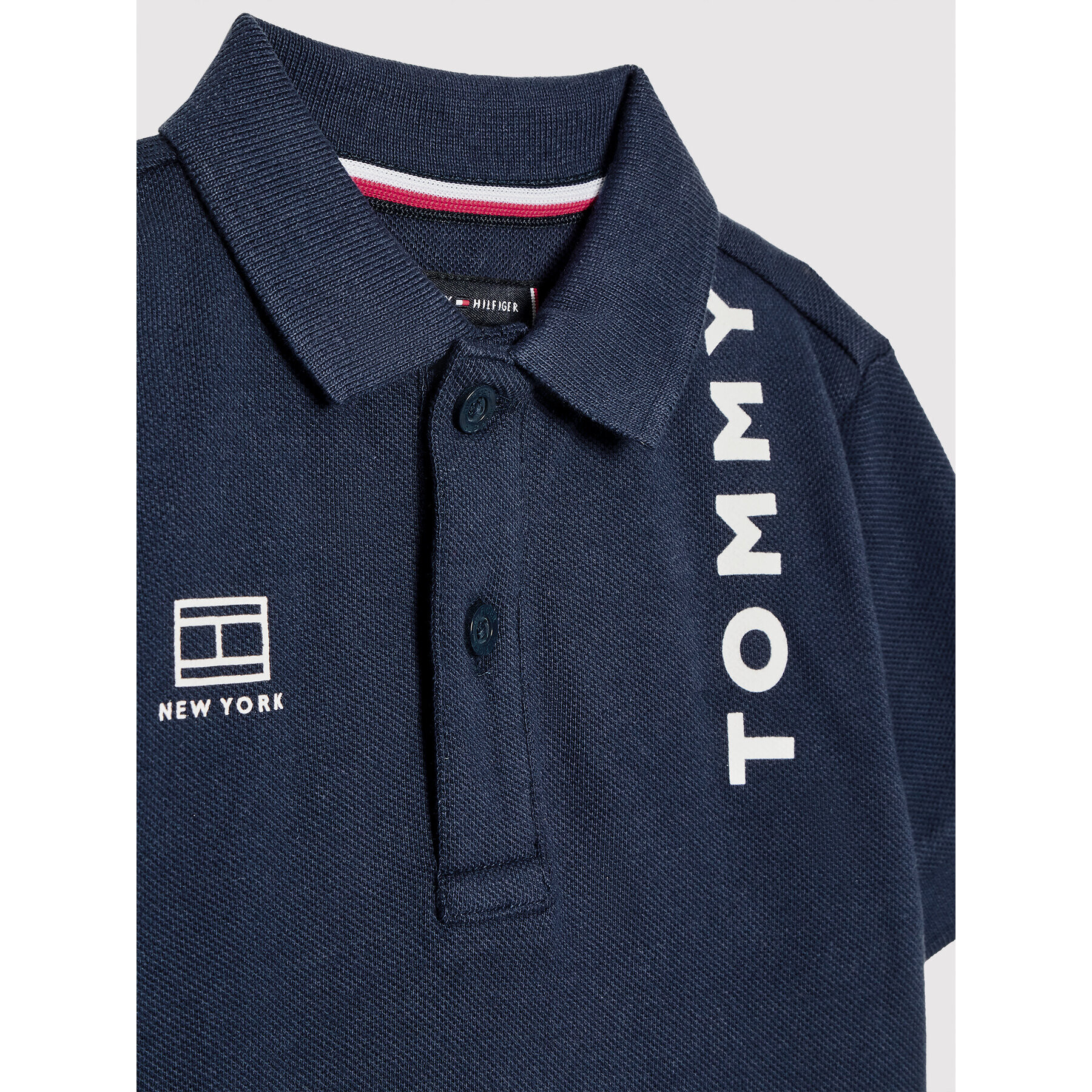 Tommy Hilfiger Tricou polo Multi Placement KB0KB07373 D Bleumarin Regular Fit - Pled.ro