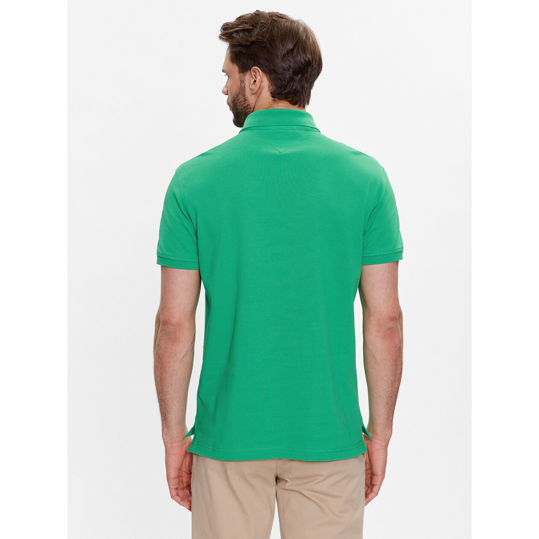 Tommy Hilfiger Tricou polo MW0MW17771 Verde Slim Fit - Pled.ro