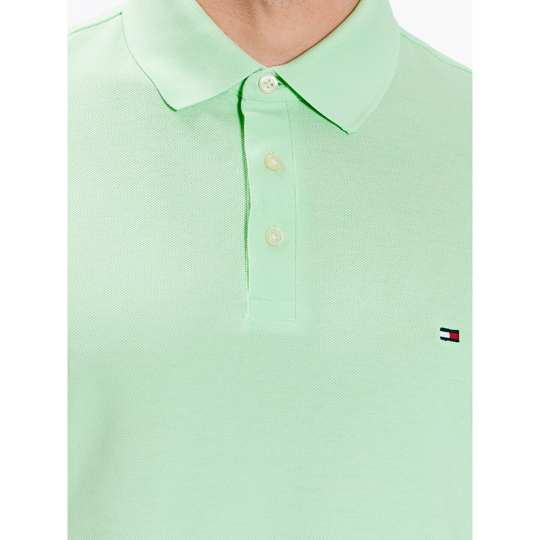 Tommy Hilfiger Tricou polo MW0MW17771 Verde Slim Fit - Pled.ro