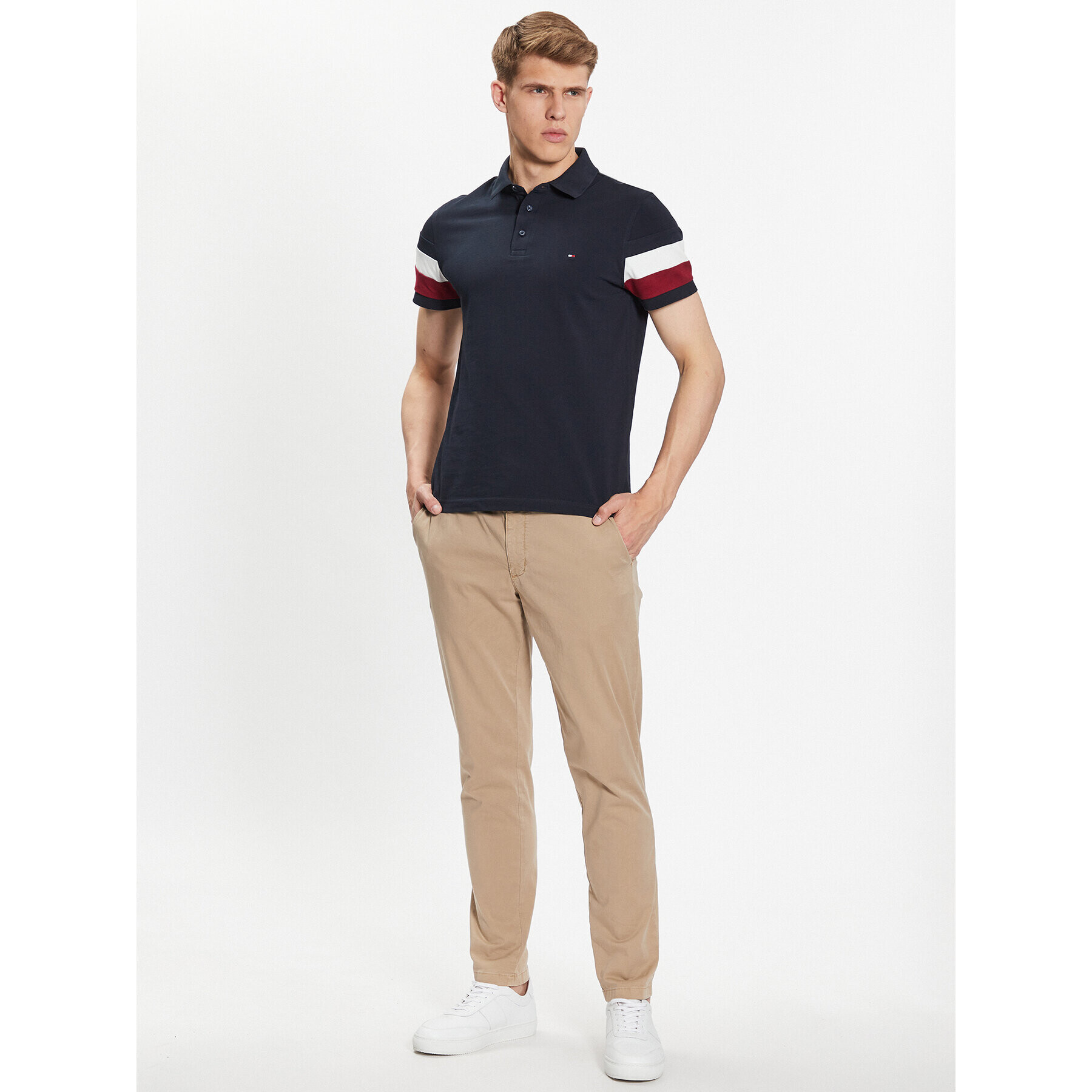 Tommy Hilfiger Tricou polo MW0MW31675 Bleumarin Slim Fit - Pled.ro