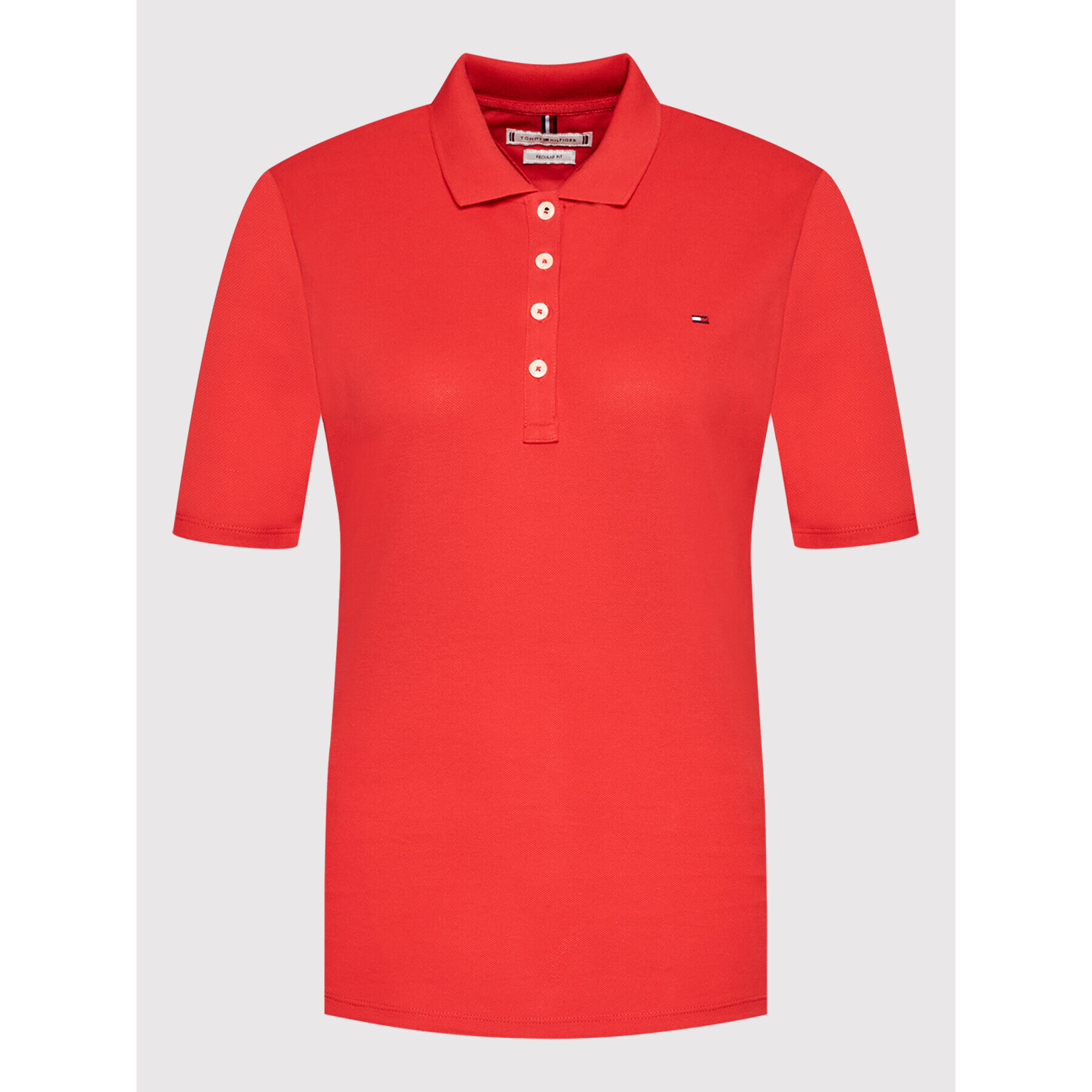 Tommy Hilfiger Tricou polo Sleeve WW0WW27947 Roșu Slim Fit - Pled.ro