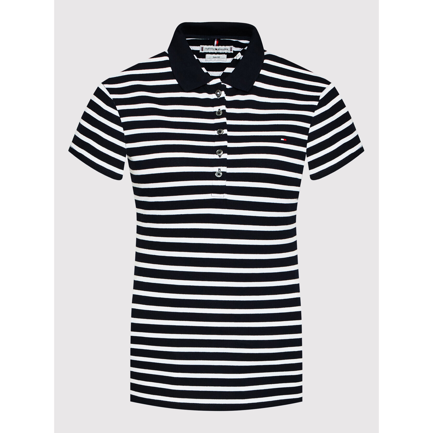 Tommy Hilfiger Tricou polo WW0WW27151 Bleumarin Slim Fit - Pled.ro