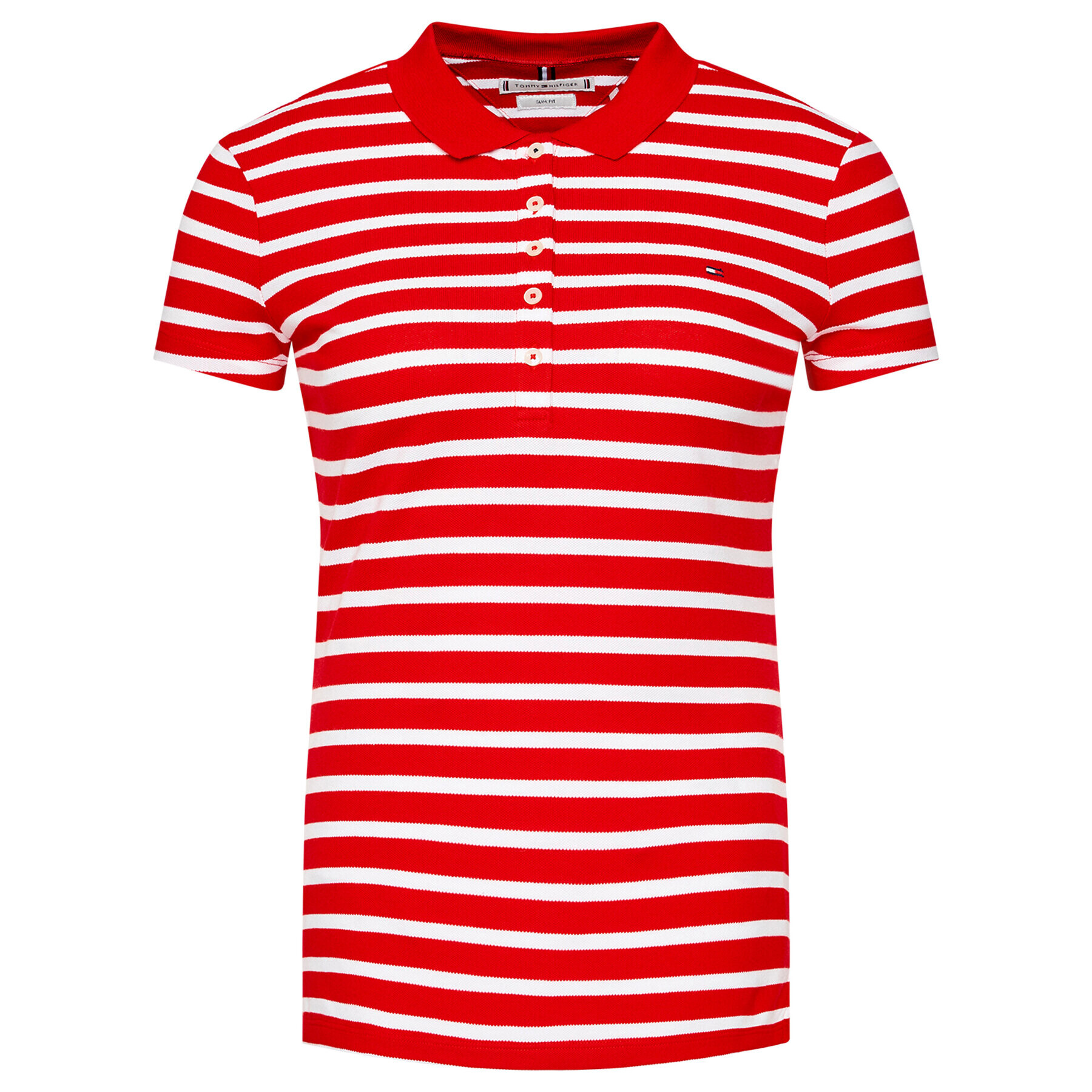 Tommy Hilfiger Tricou polo WW0WW27151 Roșu Slim Fit - Pled.ro