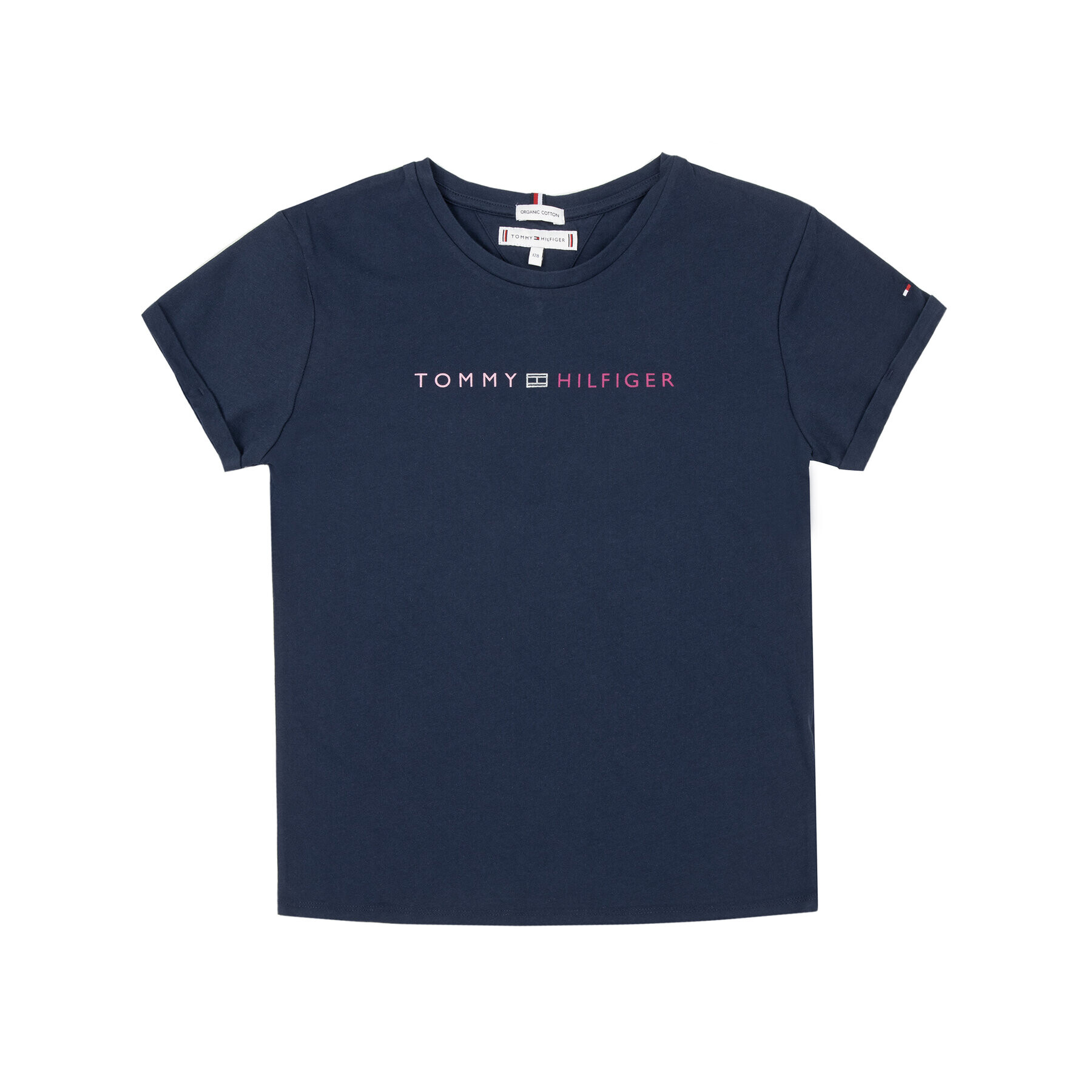 Tommy Hilfiger Tricou Roll Up KG0KG04885 D Bleumarin Regular Fit - Pled.ro