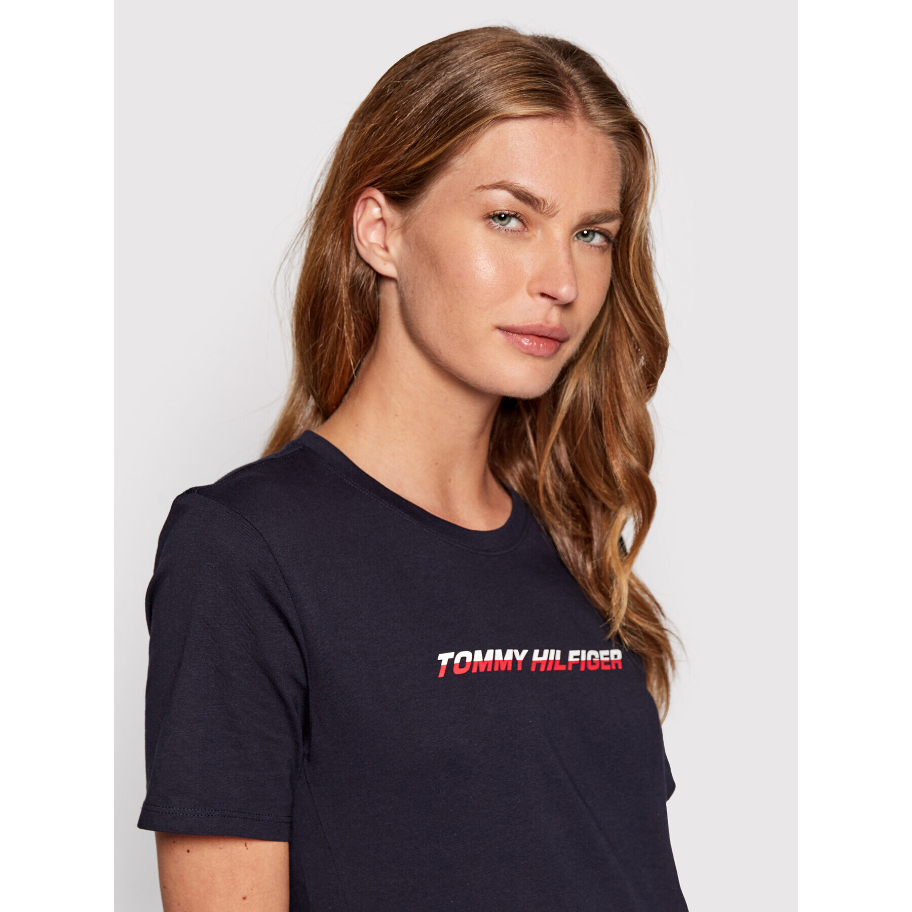 Tommy Hilfiger Tricou S10S101286 Bleumarin Regular Fit - Pled.ro