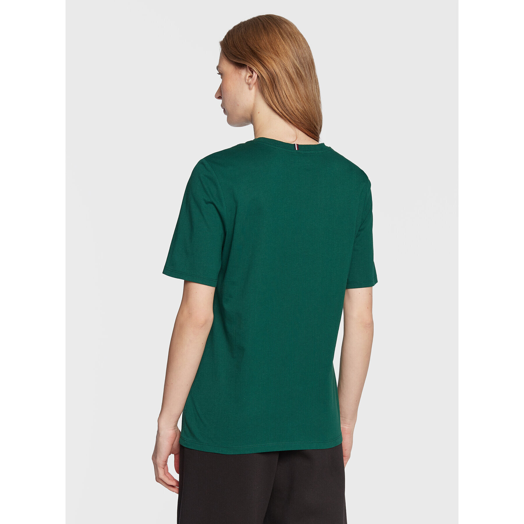 Tommy Hilfiger Tricou S10S101576 Verde Regular Fit - Pled.ro