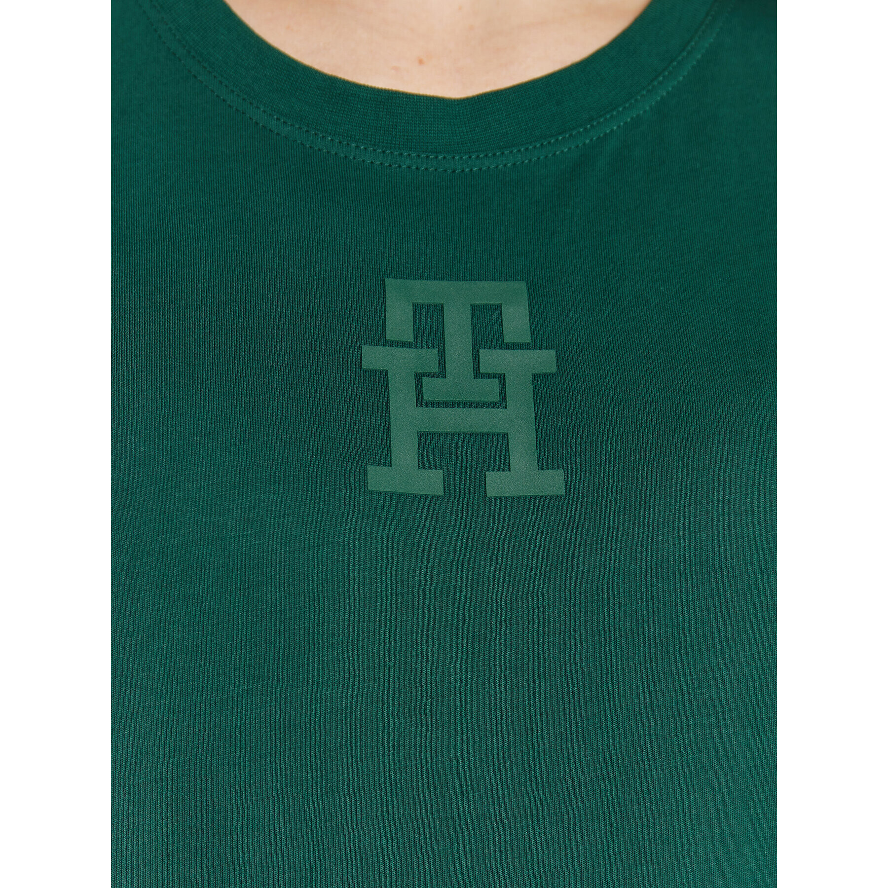 Tommy Hilfiger Tricou S10S101576 Verde Regular Fit - Pled.ro