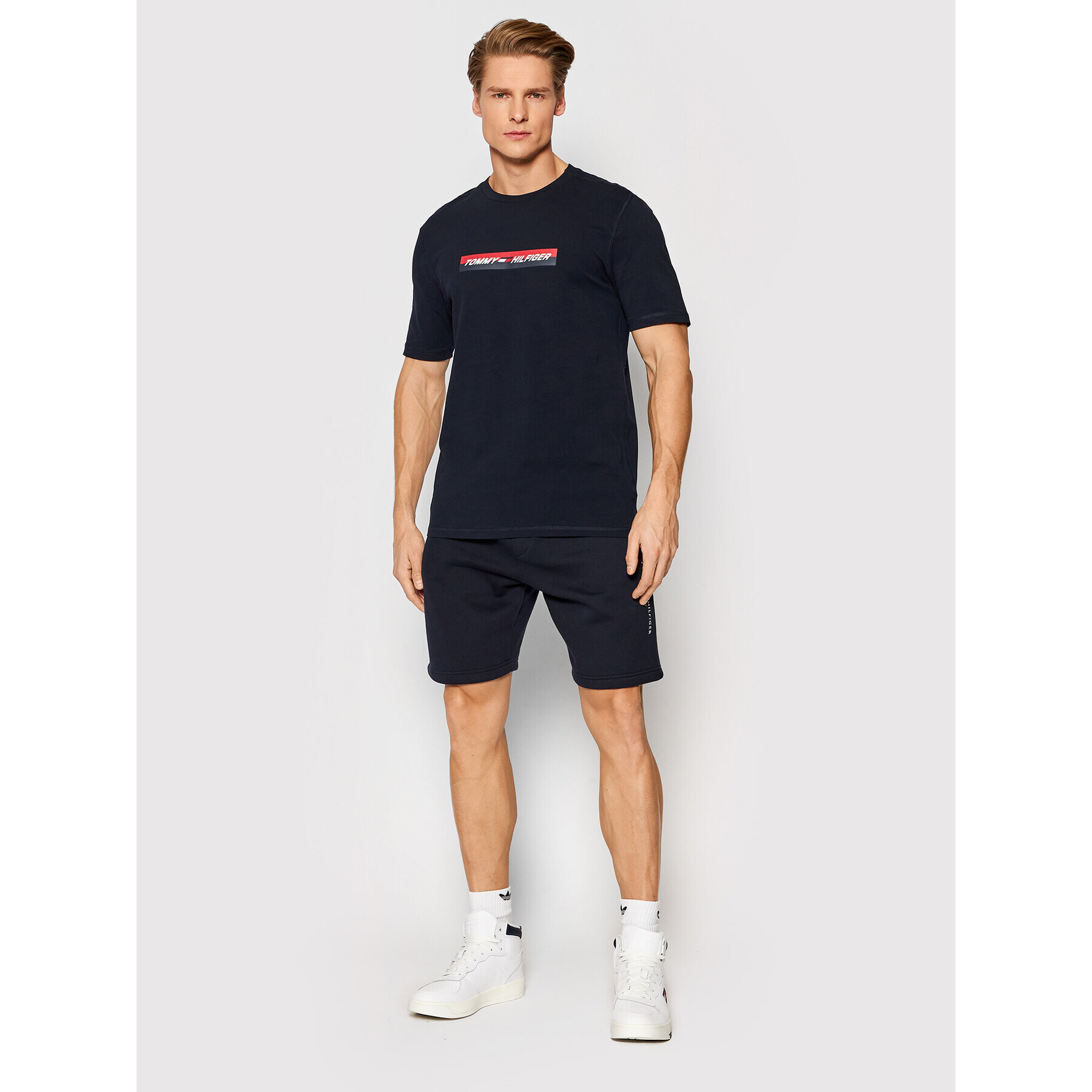 Tommy Hilfiger Tricou Seasonal MW0MW21274 Bleumarin Regular Fit - Pled.ro