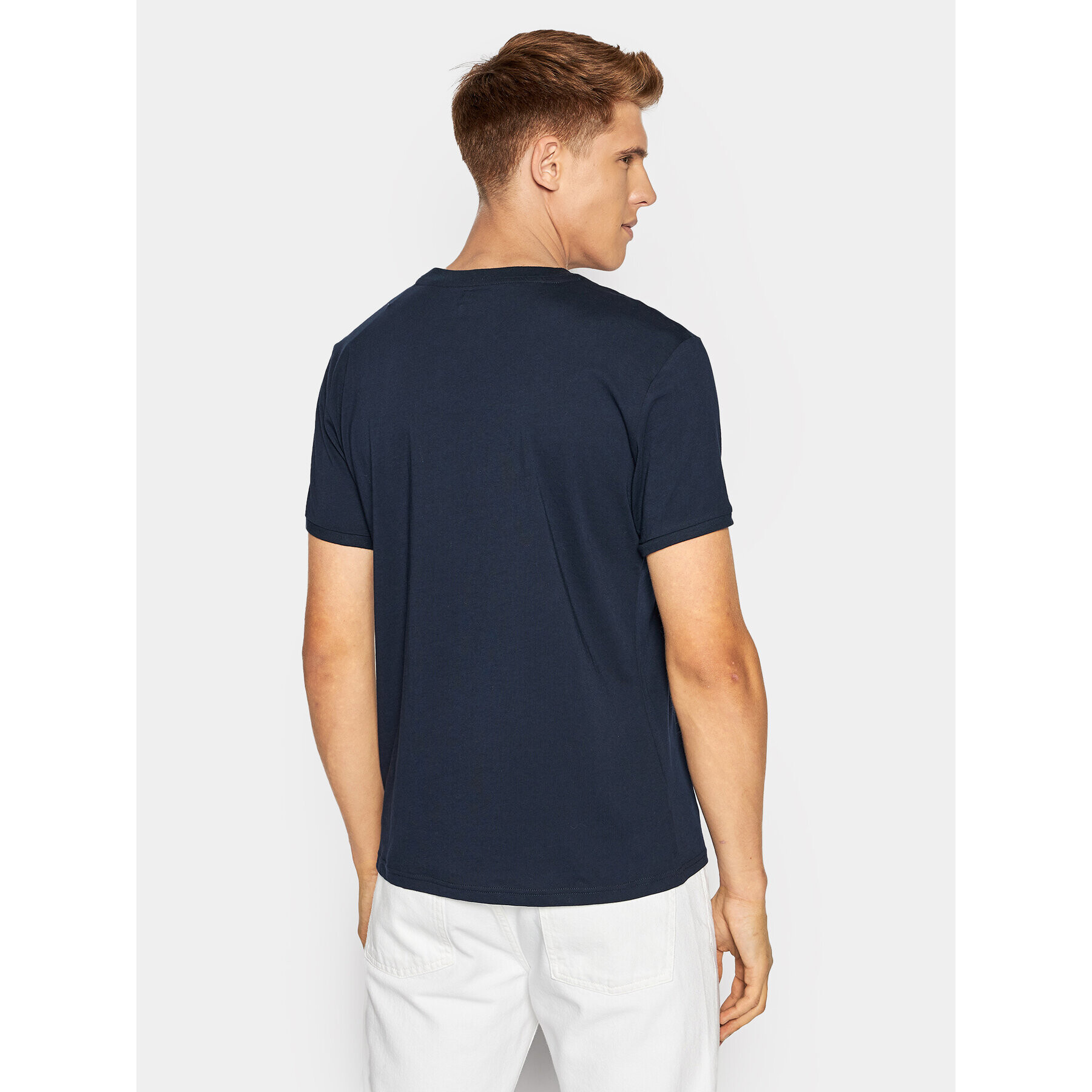 Tommy Hilfiger Tricou UM0UM01915 Bleumarin Regular Fit - Pled.ro