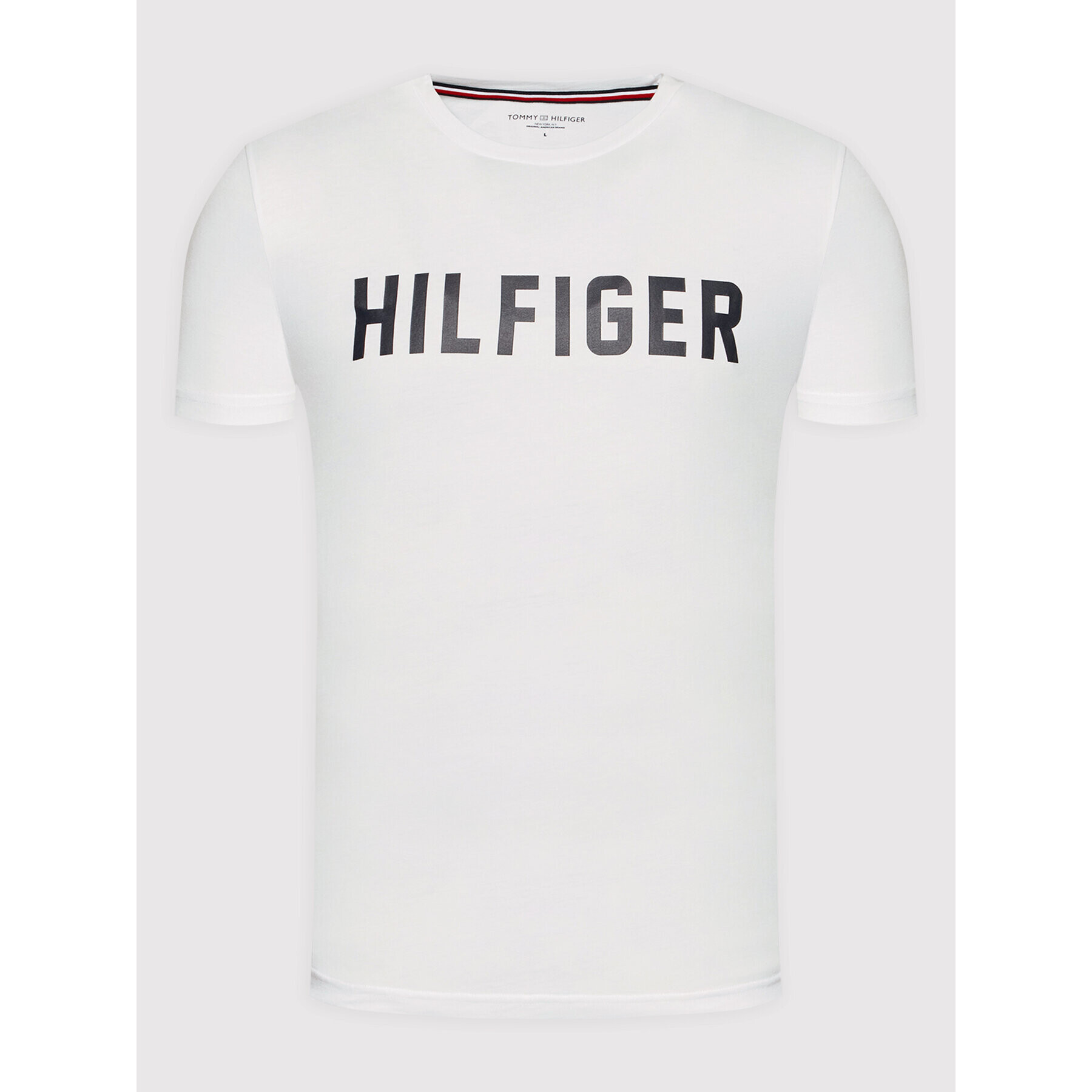 Tommy Hilfiger Tricou UM0UM02011 Alb Regular Fit - Pled.ro