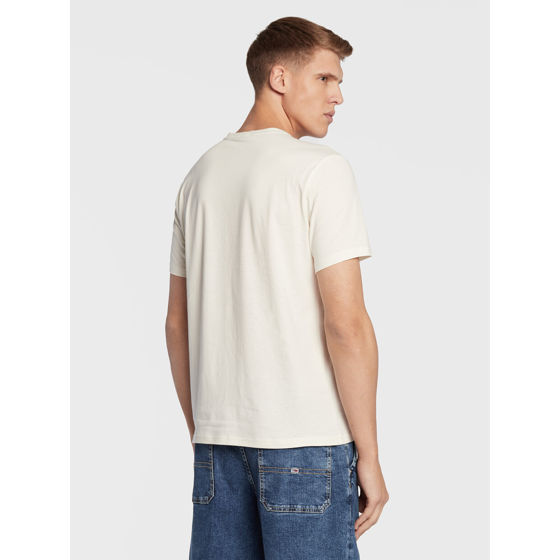 Tommy Hilfiger Tricou UM0UM02704 Bej Relaxed Fit - Pled.ro