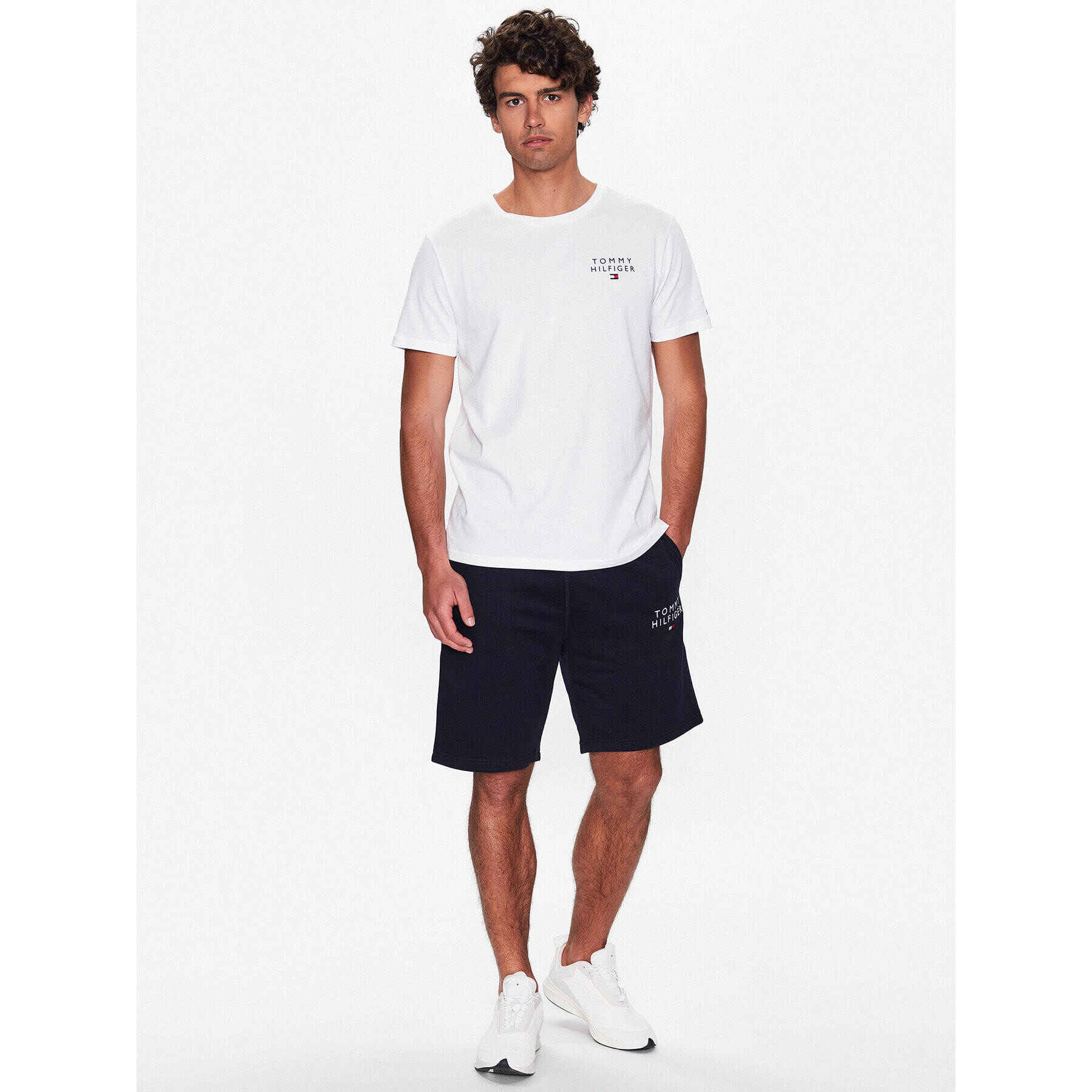 Tommy Hilfiger Tricou UM0UM02916 Alb Regular Fit - Pled.ro