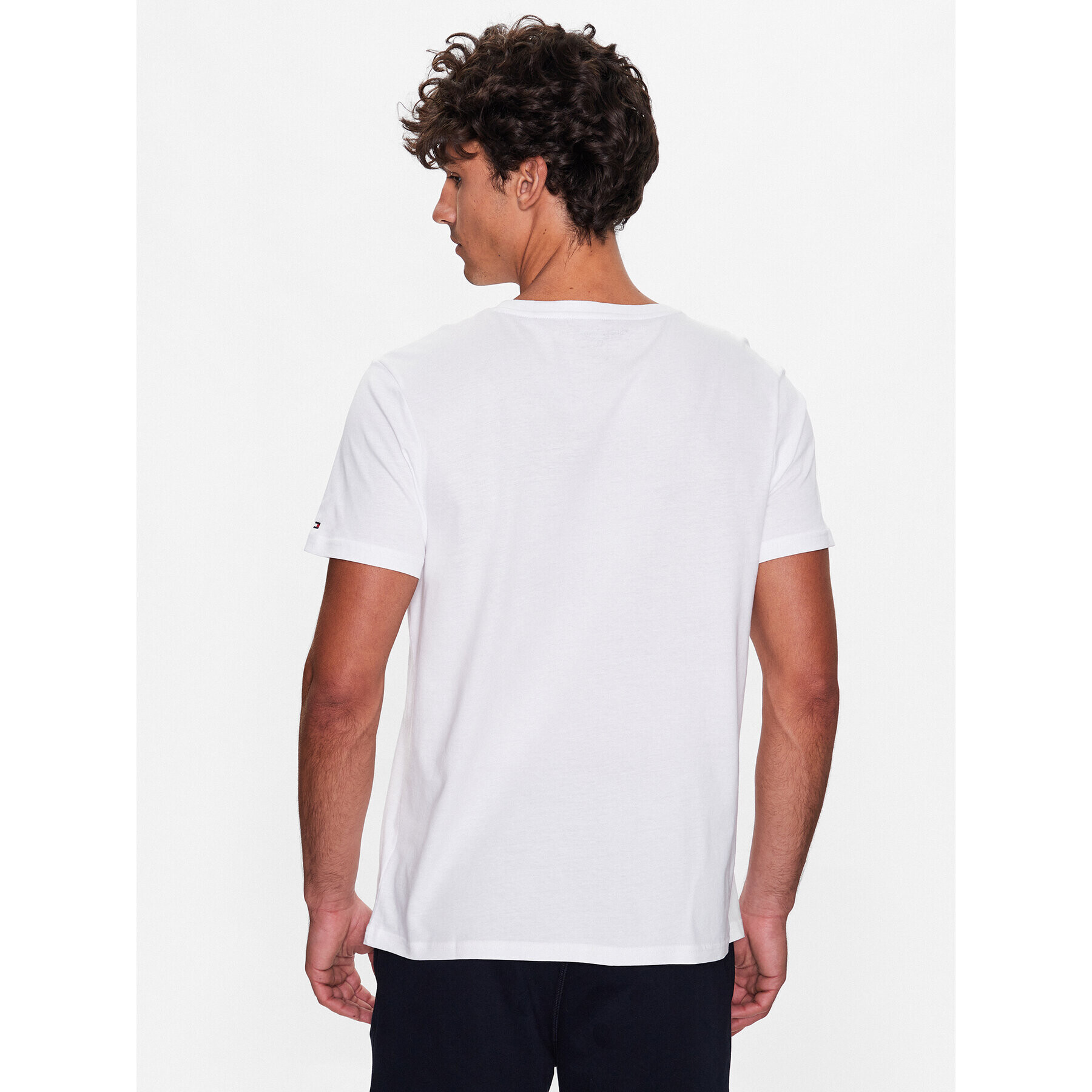 Tommy Hilfiger Tricou UM0UM02916 Alb Regular Fit - Pled.ro