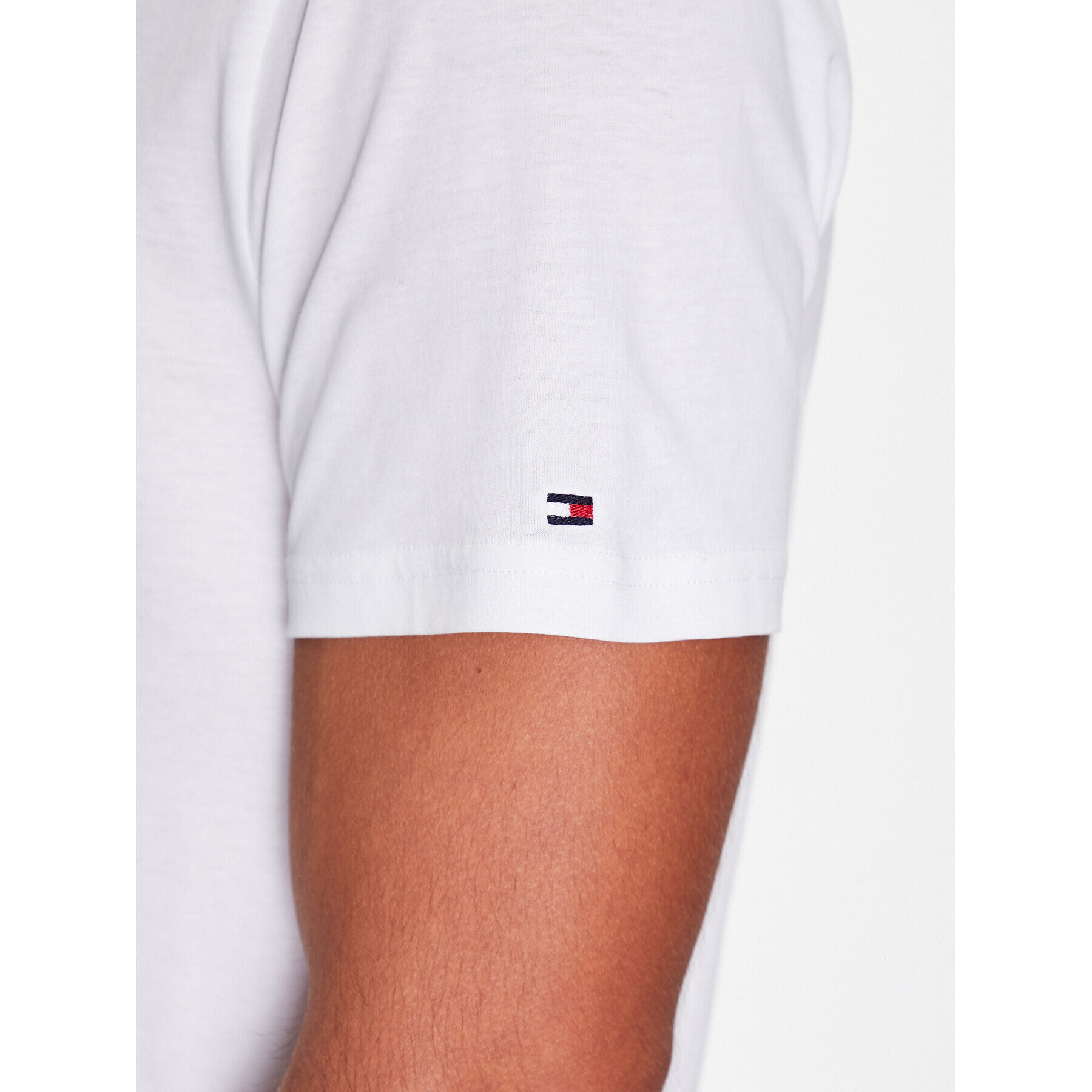 Tommy Hilfiger Tricou UM0UM02916 Alb Regular Fit - Pled.ro