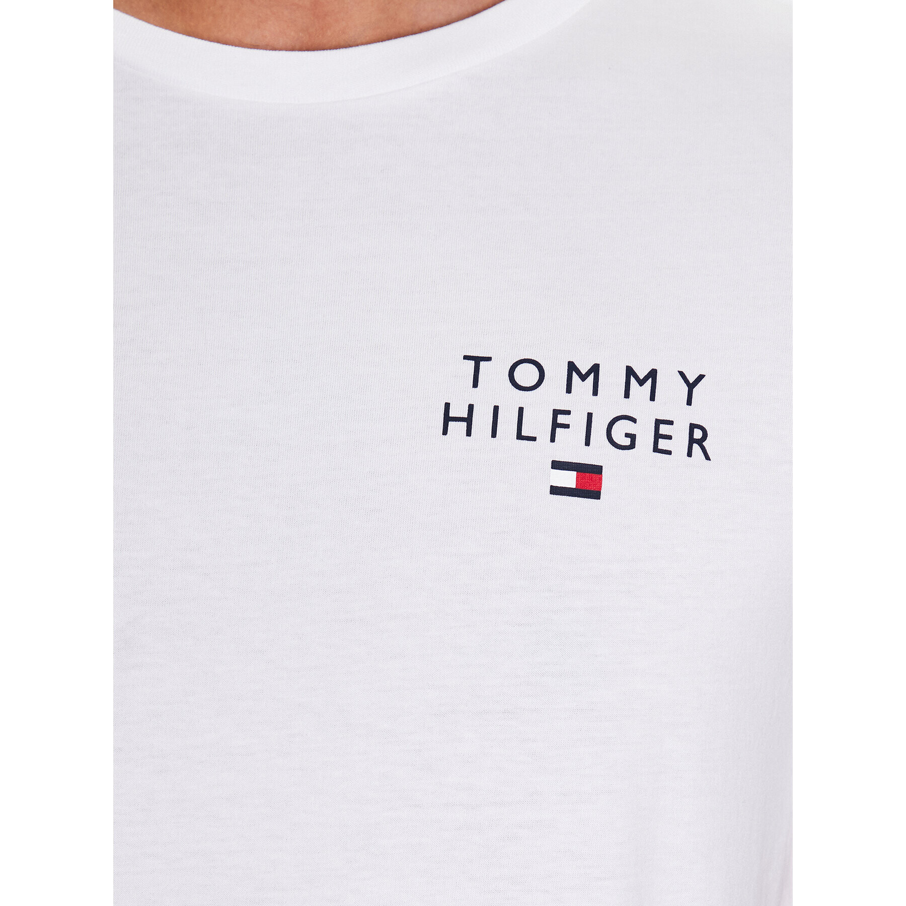 Tommy Hilfiger Tricou UM0UM02916 Alb Regular Fit - Pled.ro