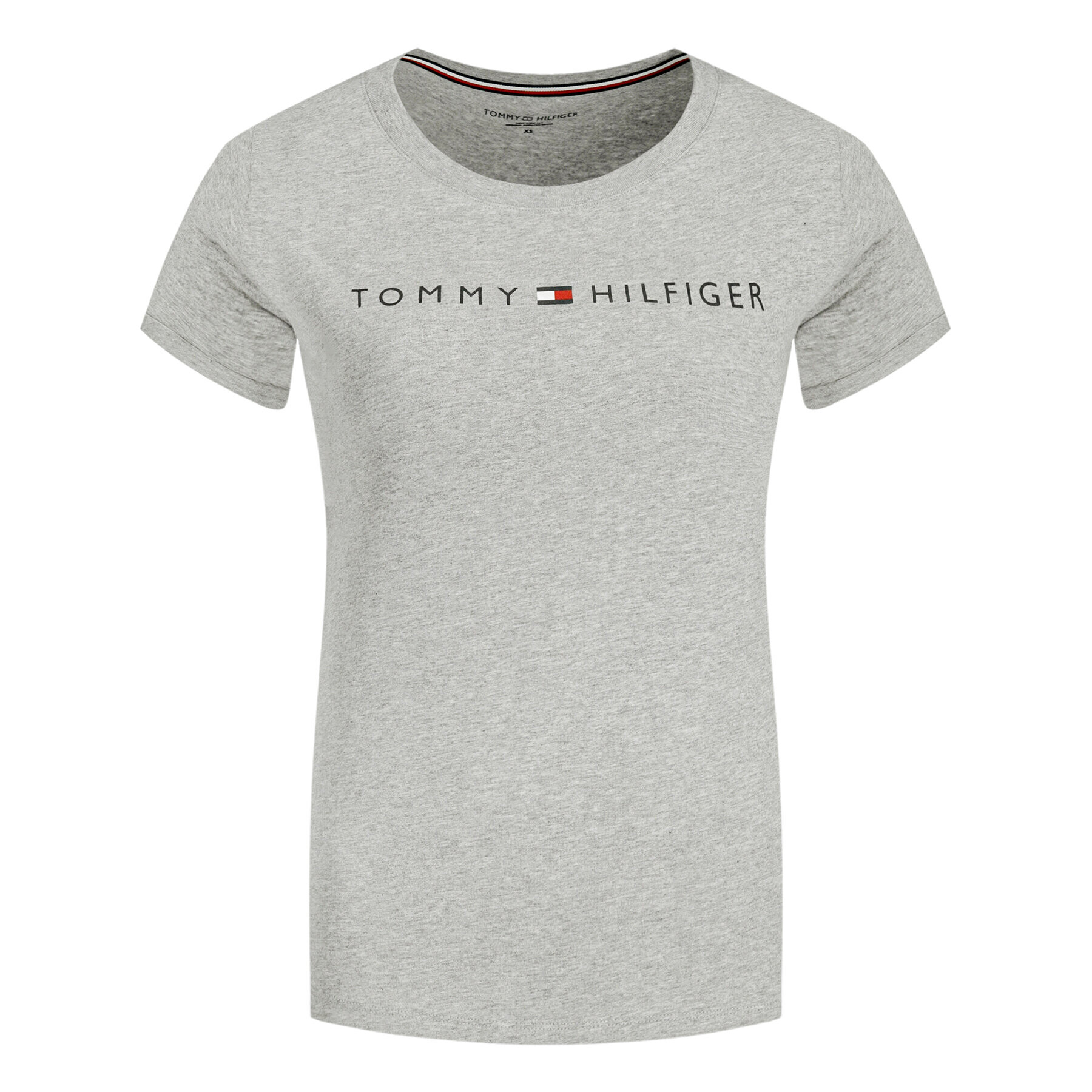 Tommy Hilfiger Tricou UW0UW01618 Gri Slim Fit - Pled.ro