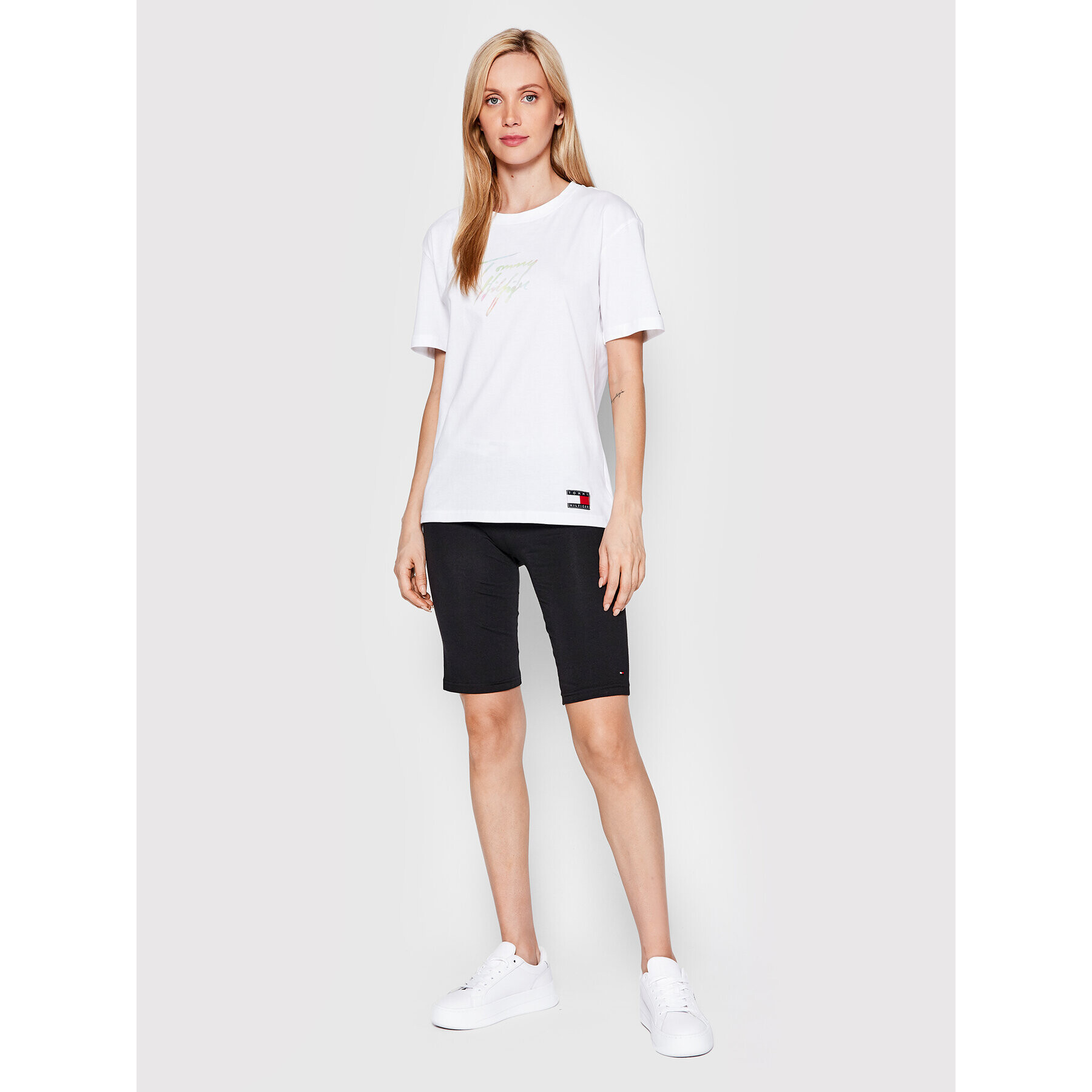 Tommy Hilfiger Tricou UW0UW02262 Alb Regular Fit - Pled.ro