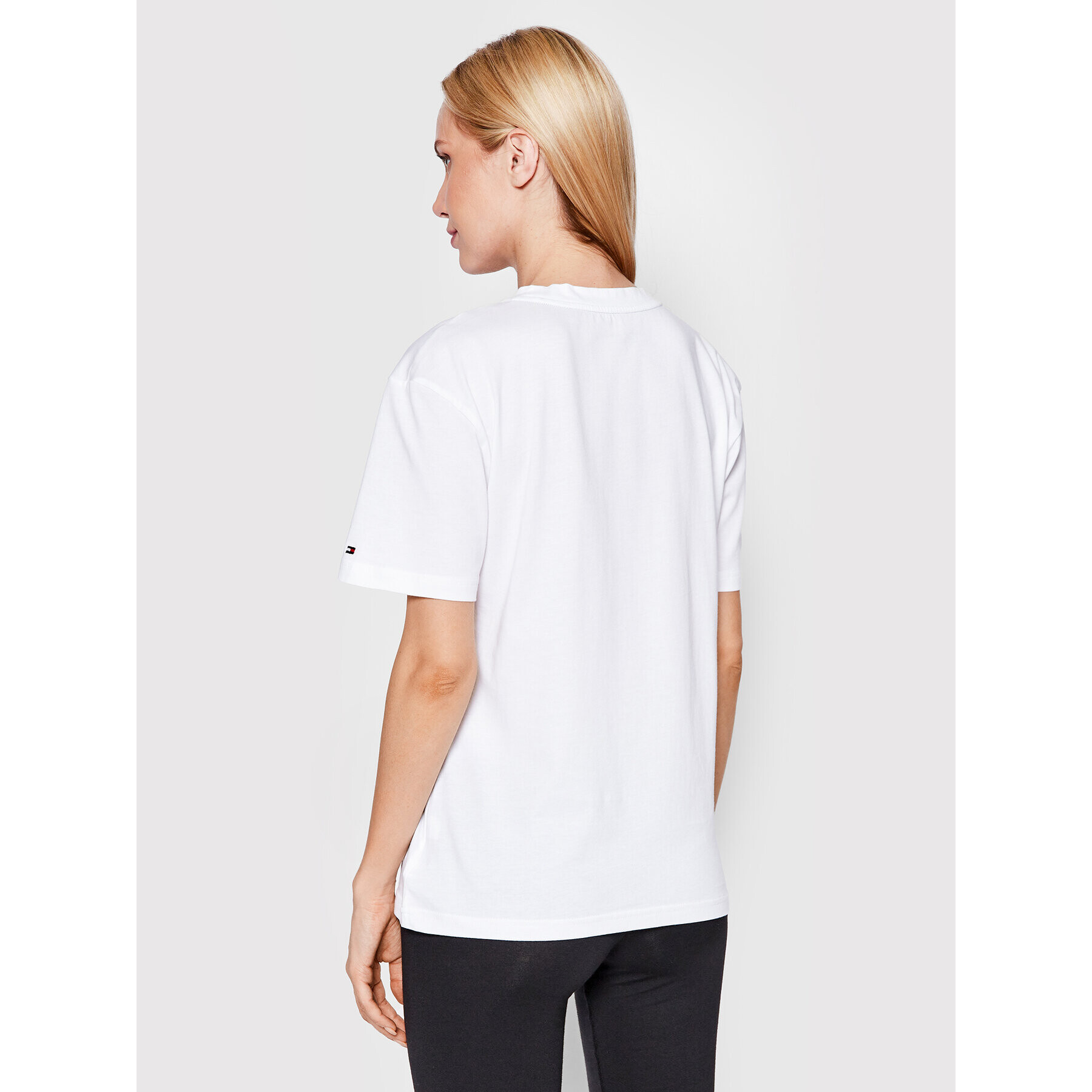 Tommy Hilfiger Tricou UW0UW02262 Alb Regular Fit - Pled.ro