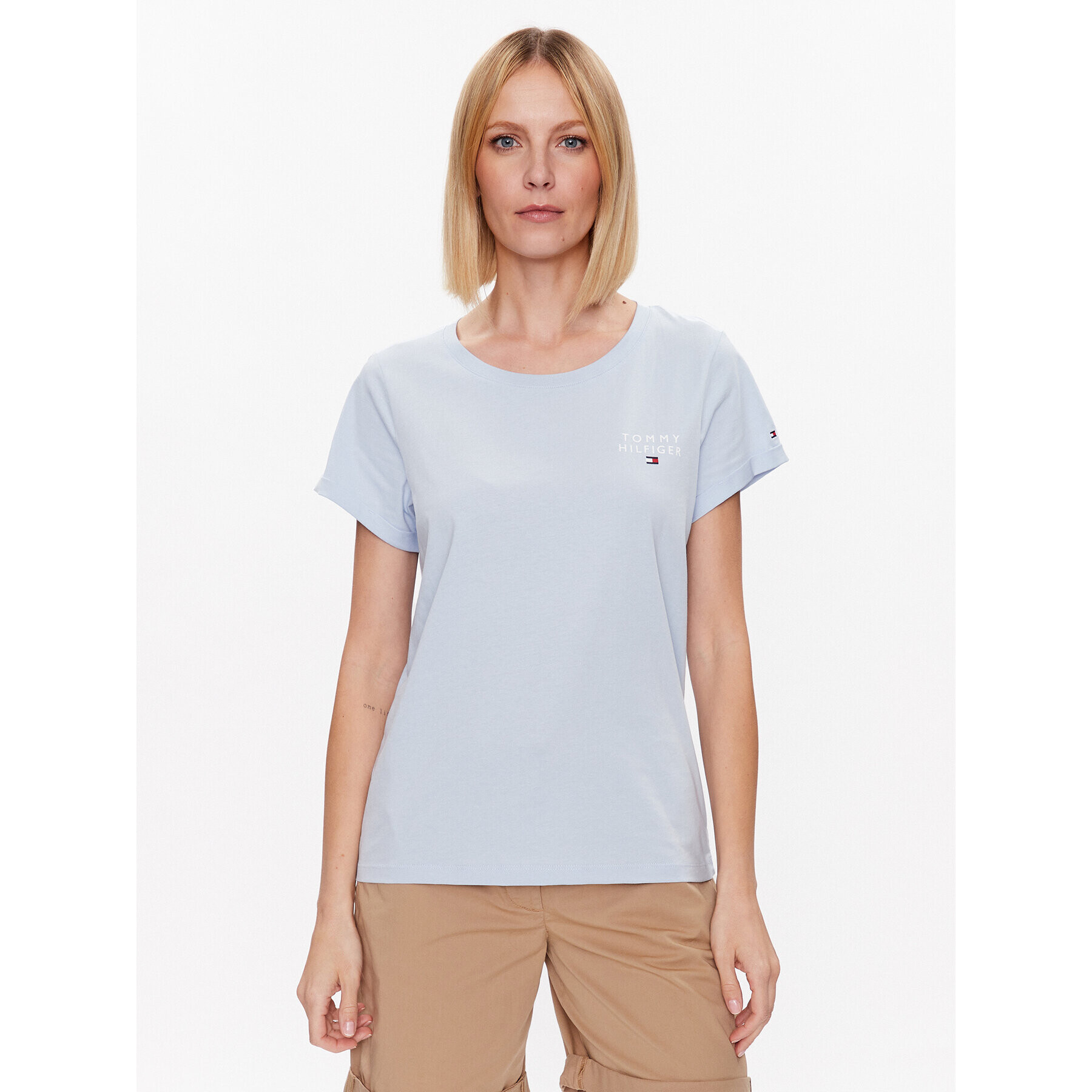 Tommy Hilfiger Tricou UW0UW04525 Albastru Relaxed Fit - Pled.ro