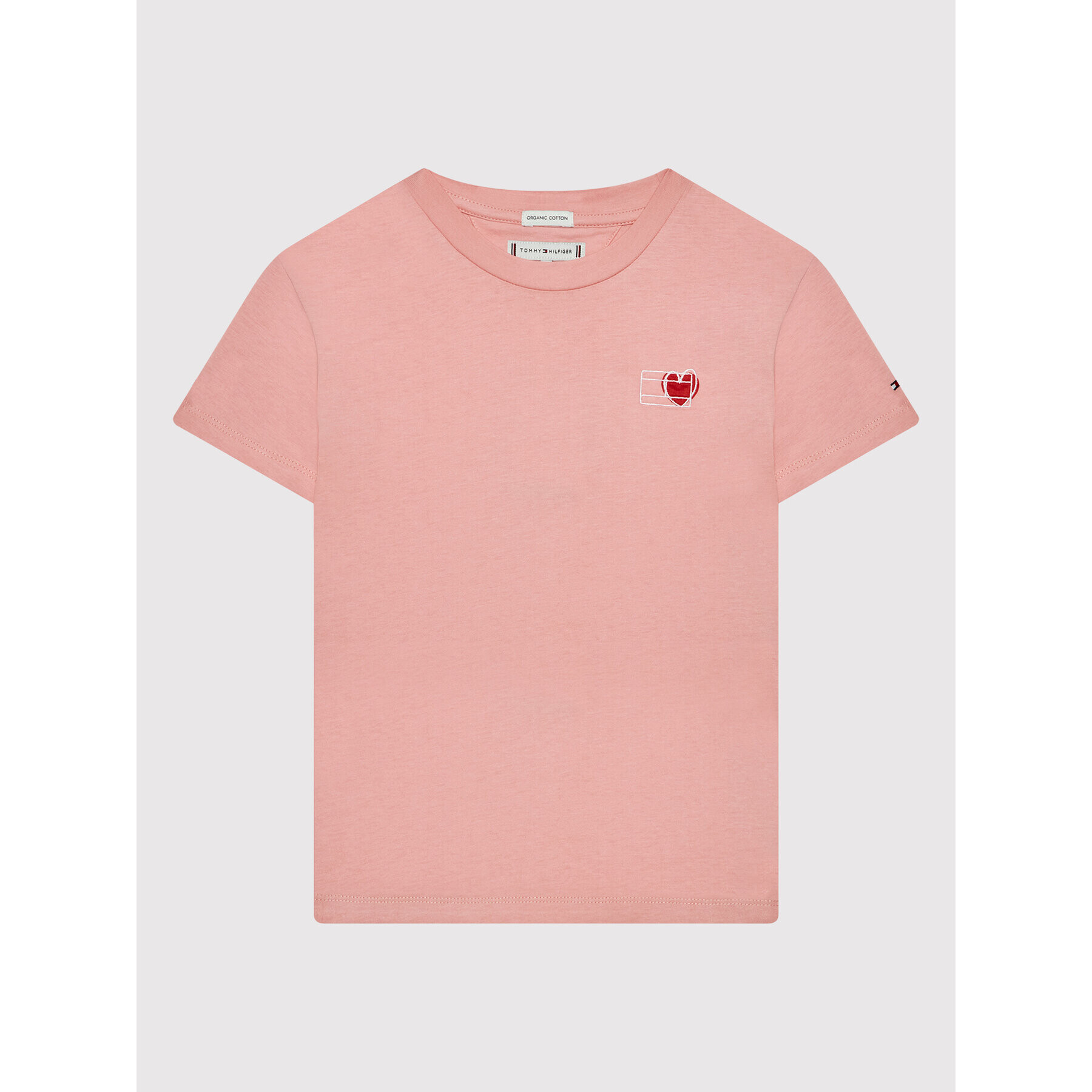 Tommy Hilfiger Tricou Valentines Day KG0KG06788 Roz Regular Fit - Pled.ro